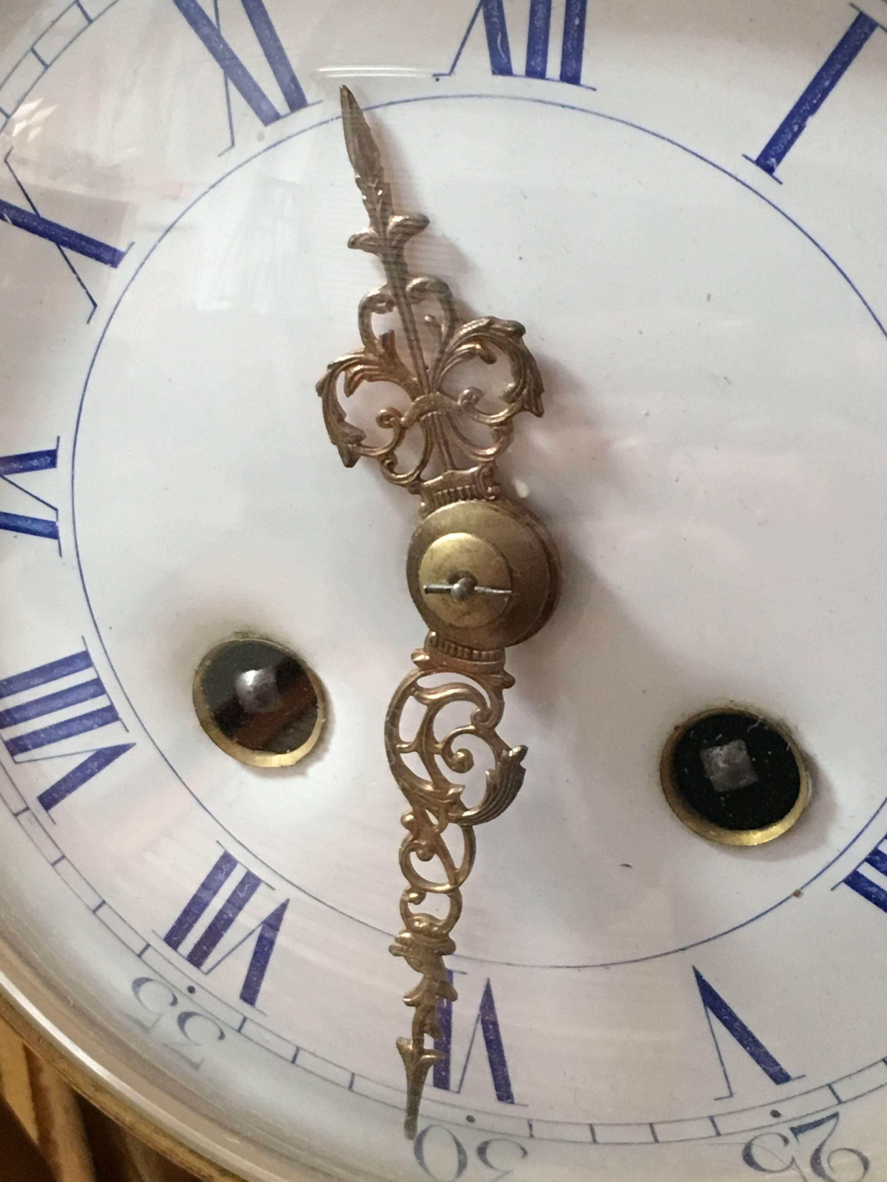 Neoclassical Antique 19th Century Bronze Cartel Clock