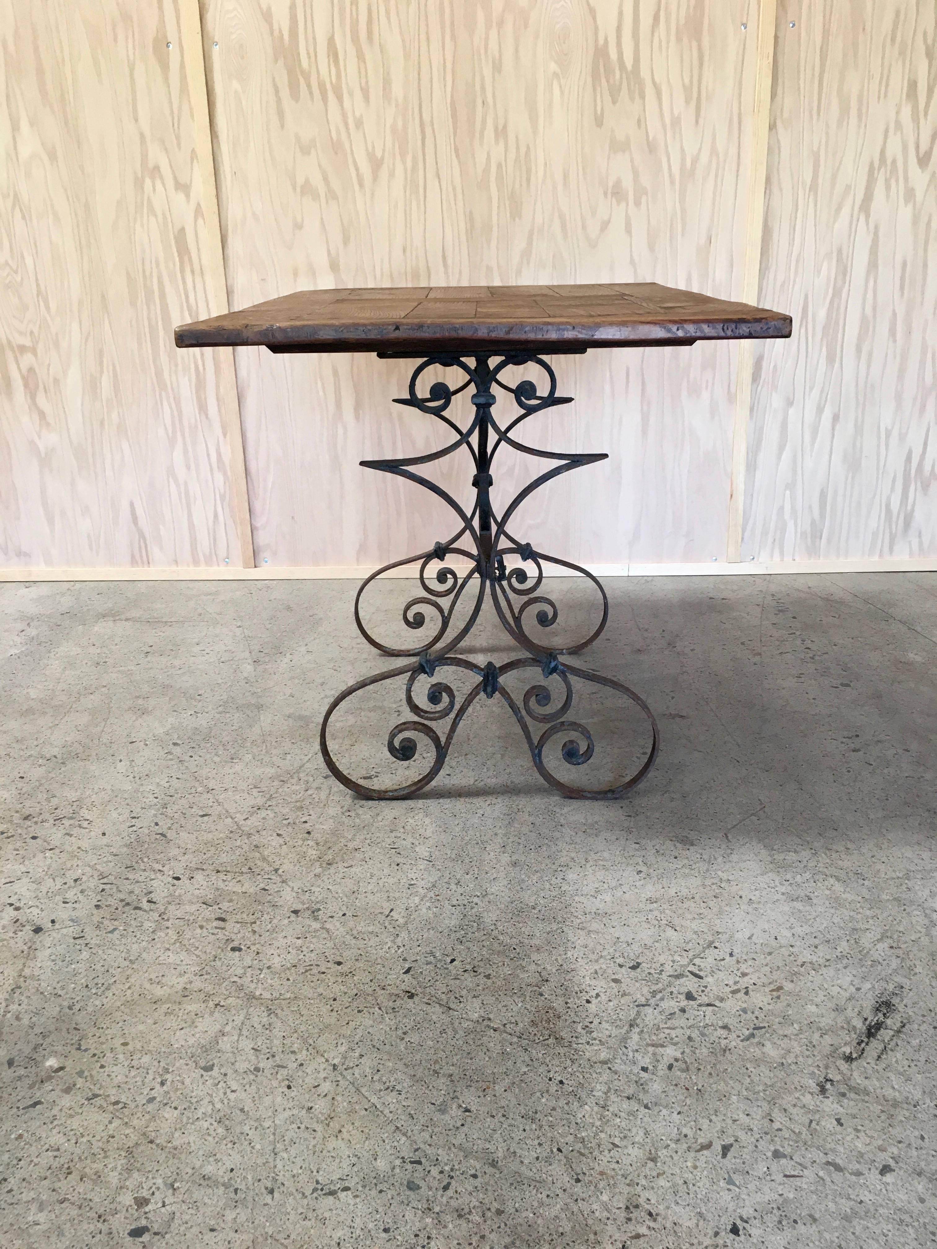 French Country Table Made of Antique Elements