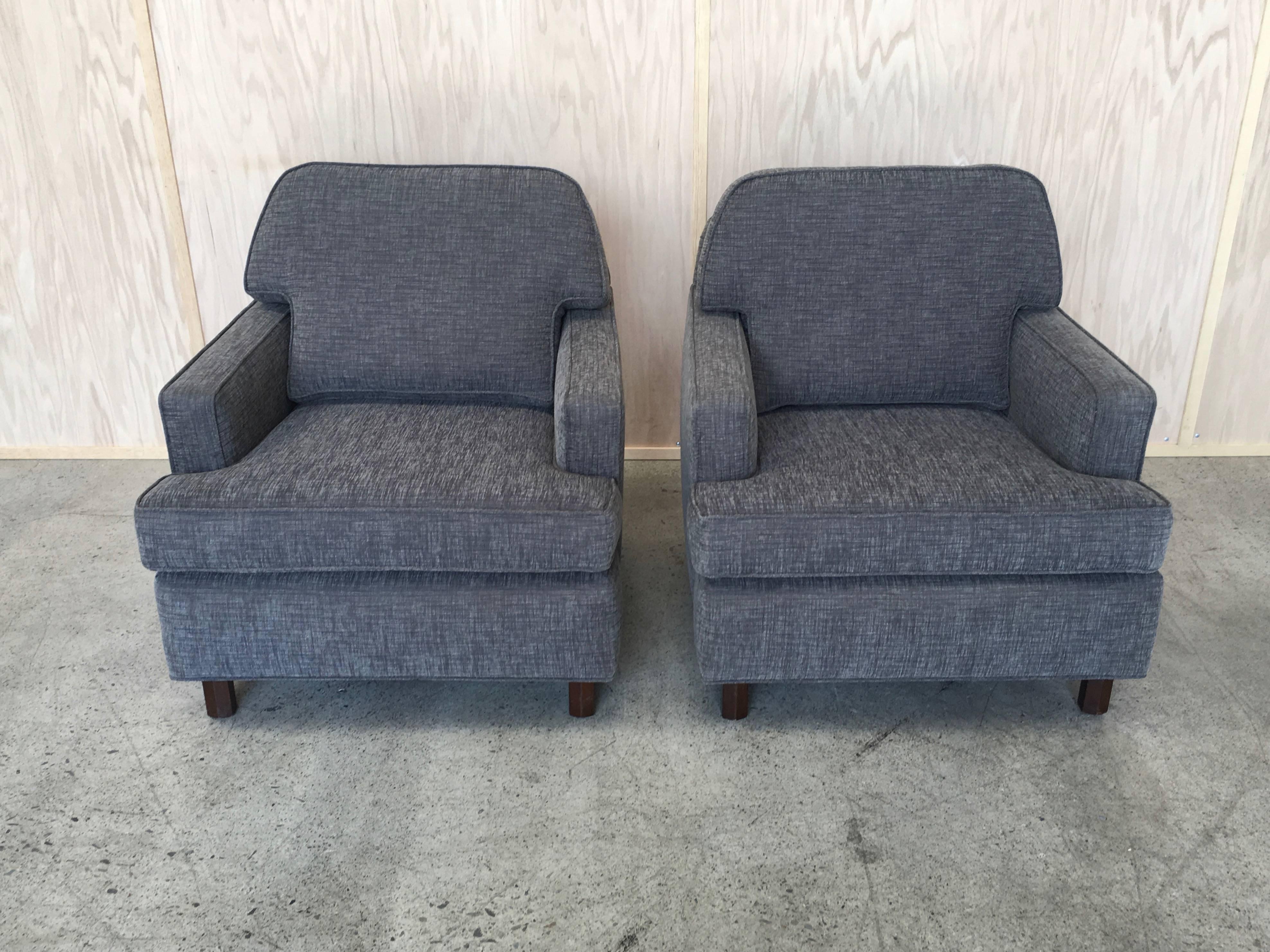 Edward Wormley for Dunbar pair of lounge chairs.