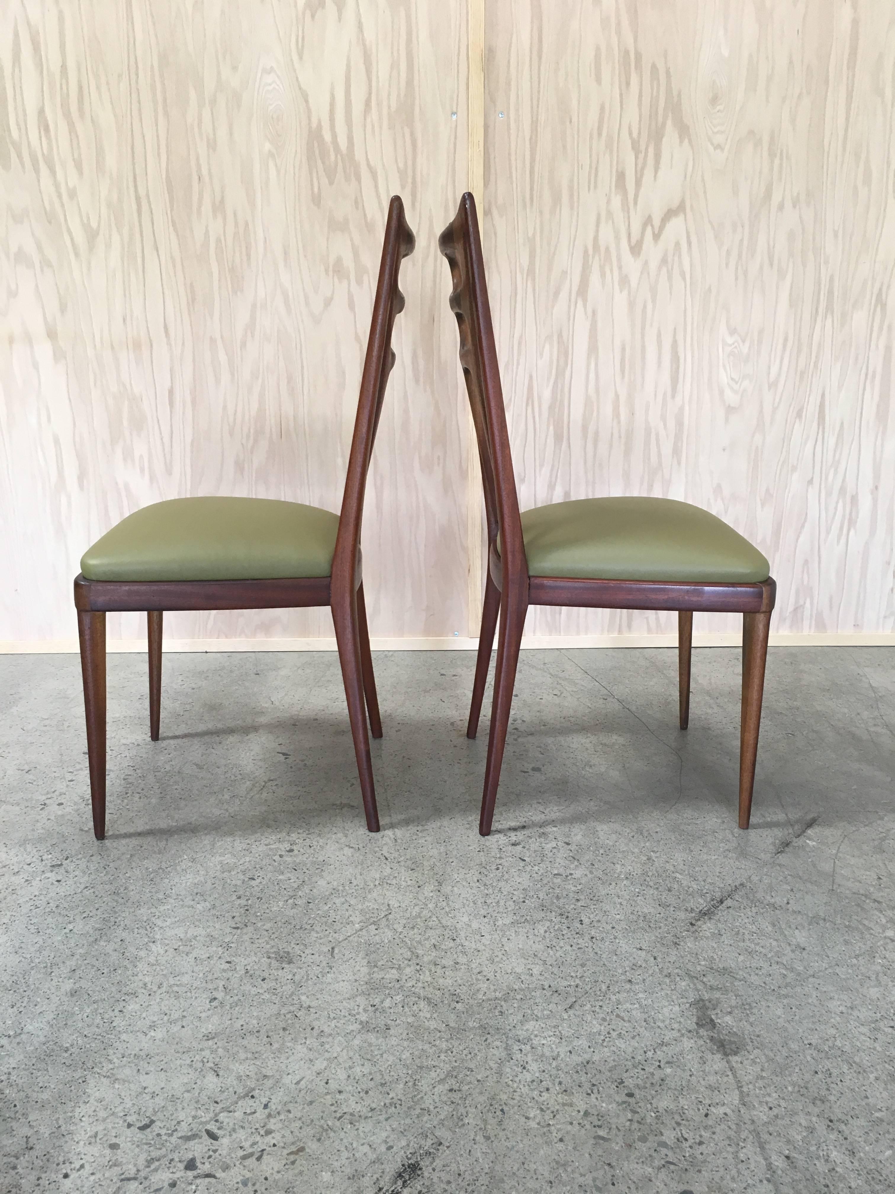 Italian Mid-Century Side Chairs  In Good Condition In Denton, TX