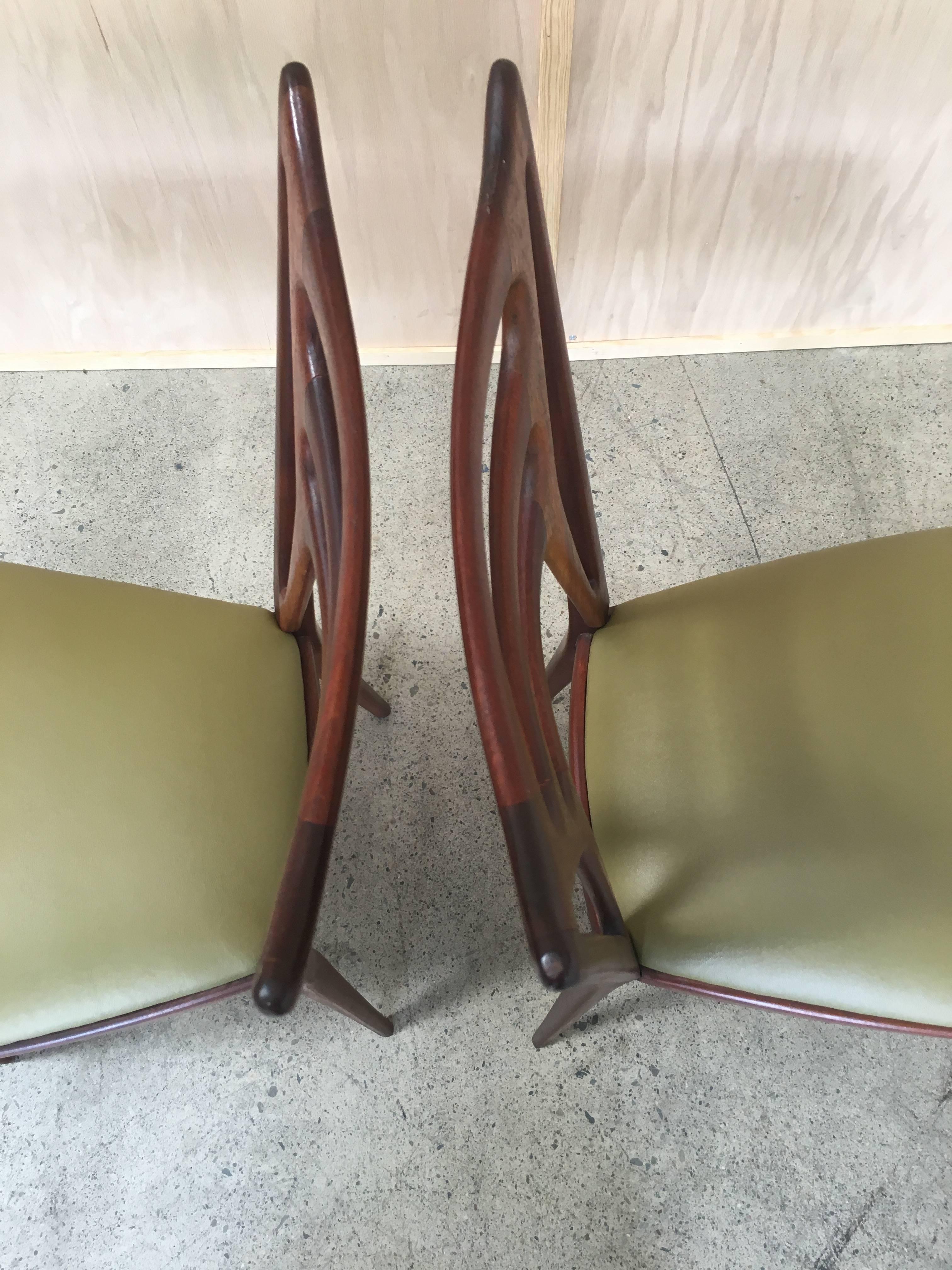 20th Century Italian Mid-Century Side Chairs 