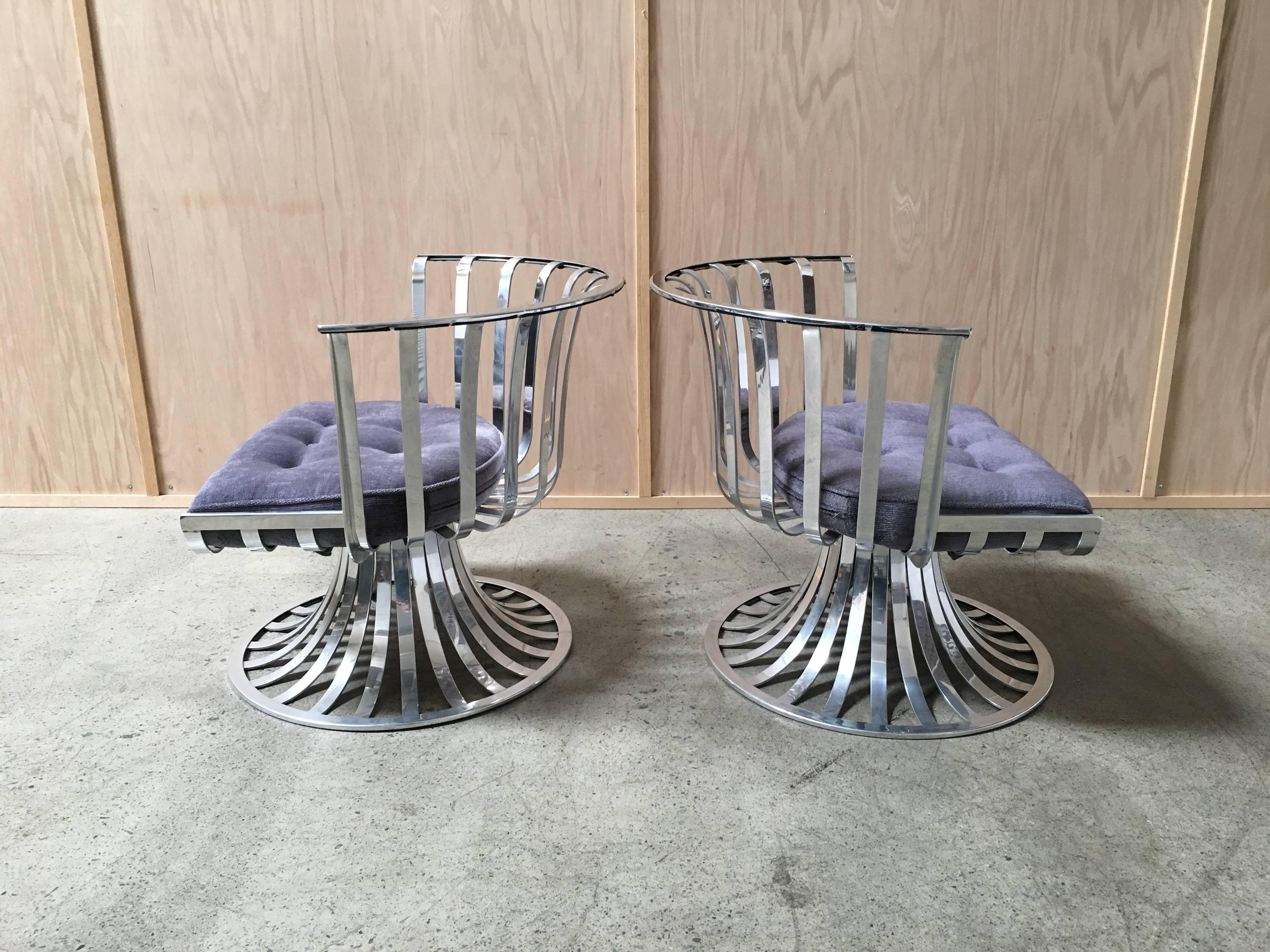 American Pair of Woodard Aluminium Spoke Chairs