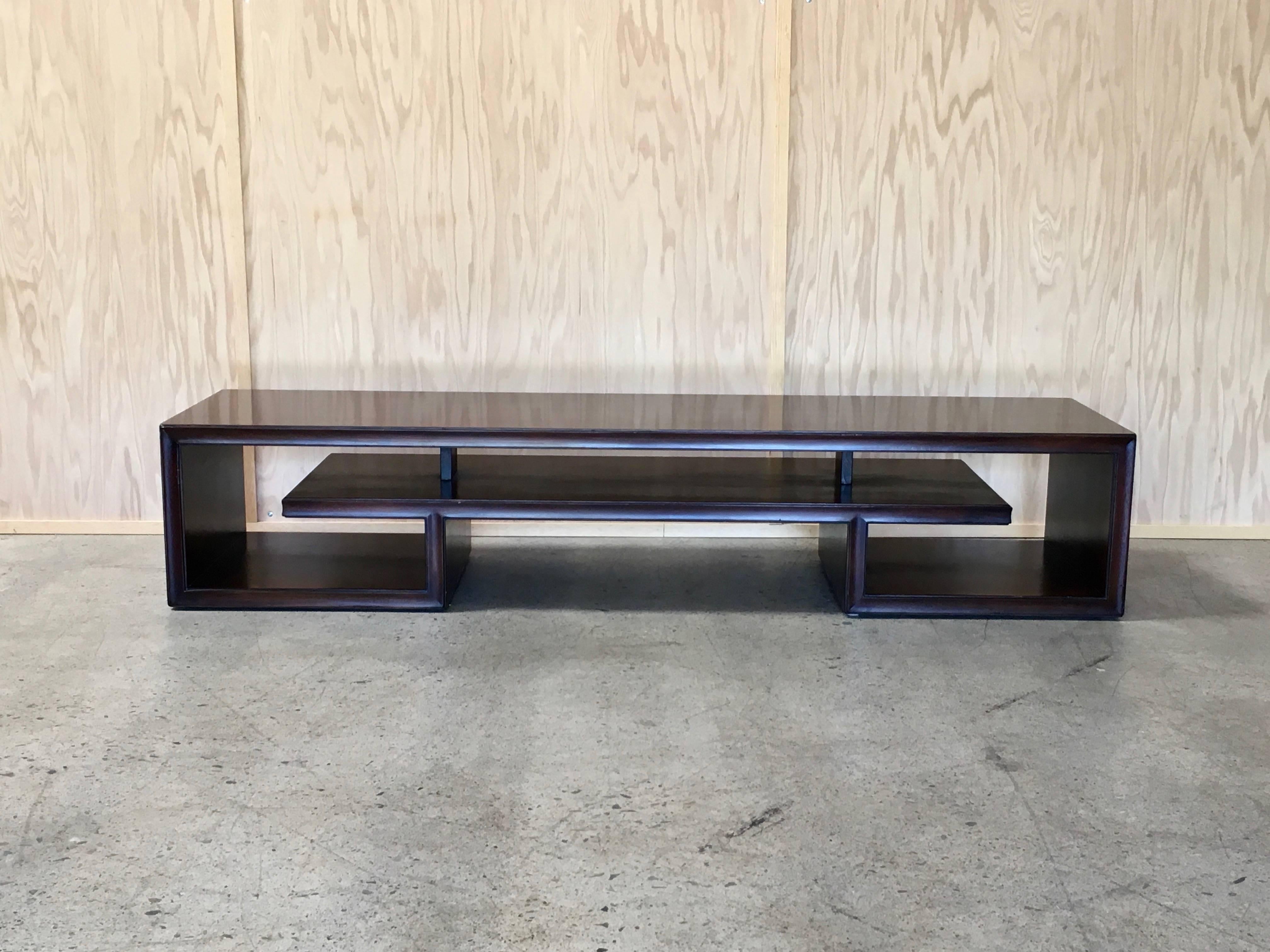 Mid-Century Modern Paul Frankl Solid Mahogany Bench