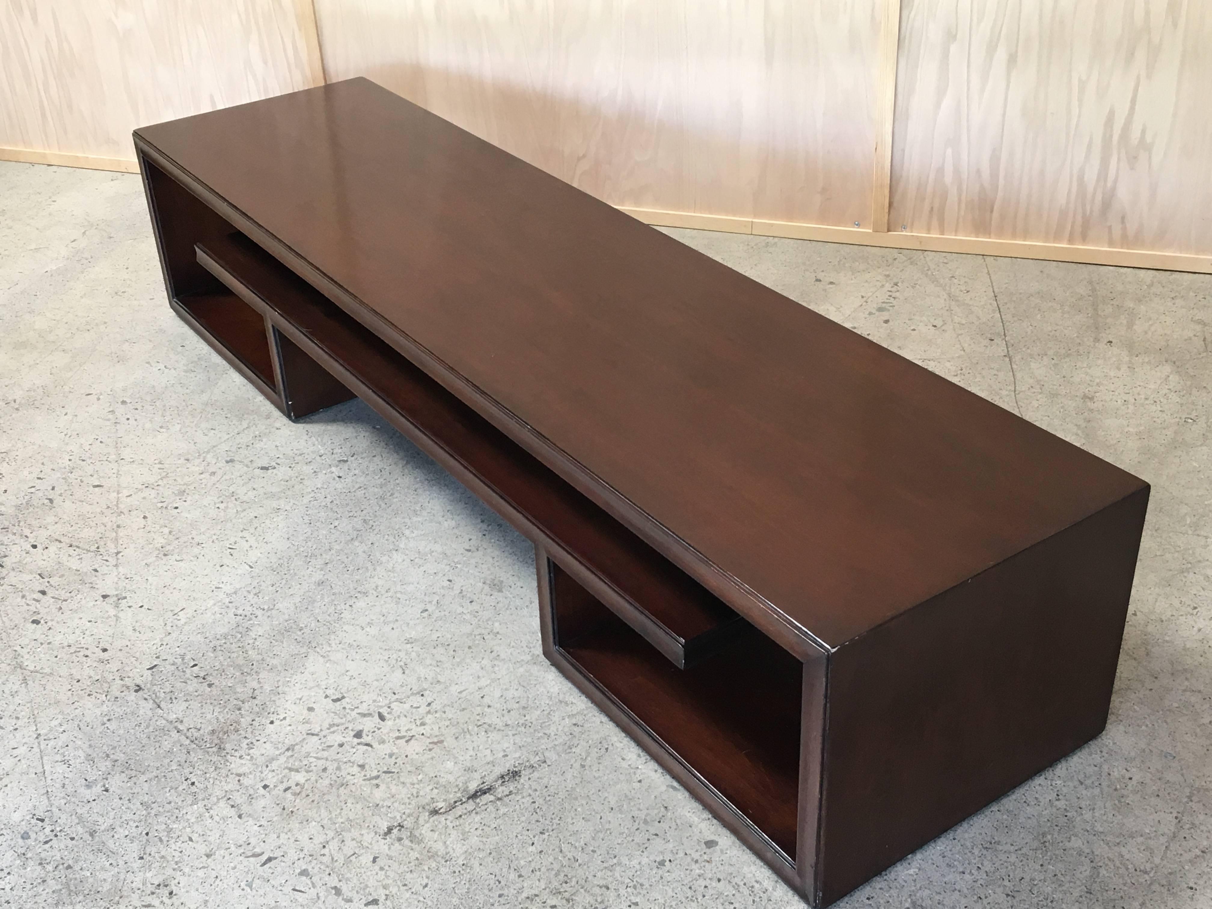 Paul Frankl Solid Mahogany Bench In Good Condition In Denton, TX