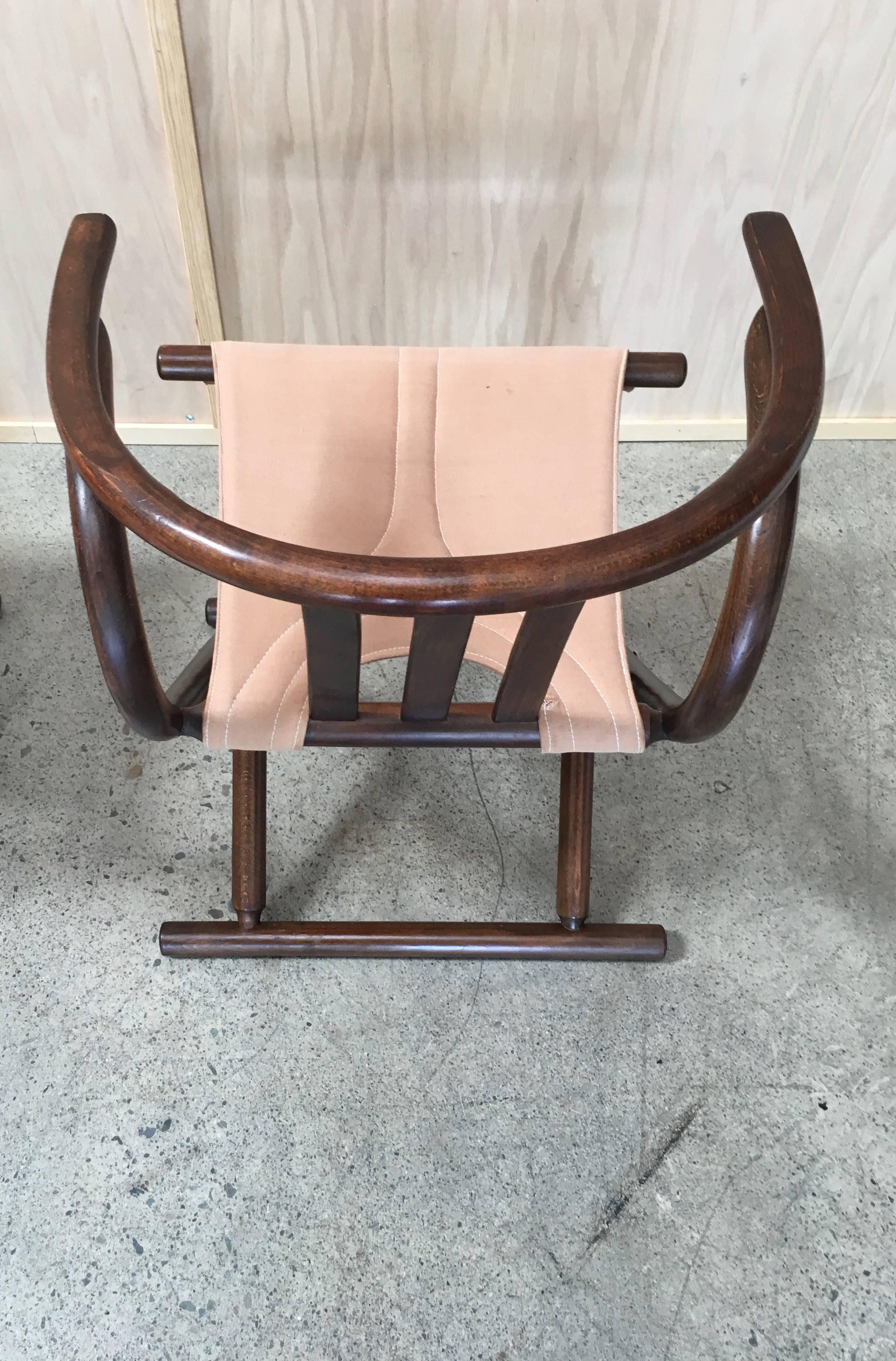 Romanian Pair of Thonet Bentwood Folding Chairs