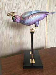 Mangani for Oggetti Hand-Painted Stylized Cockatoo Sculpture