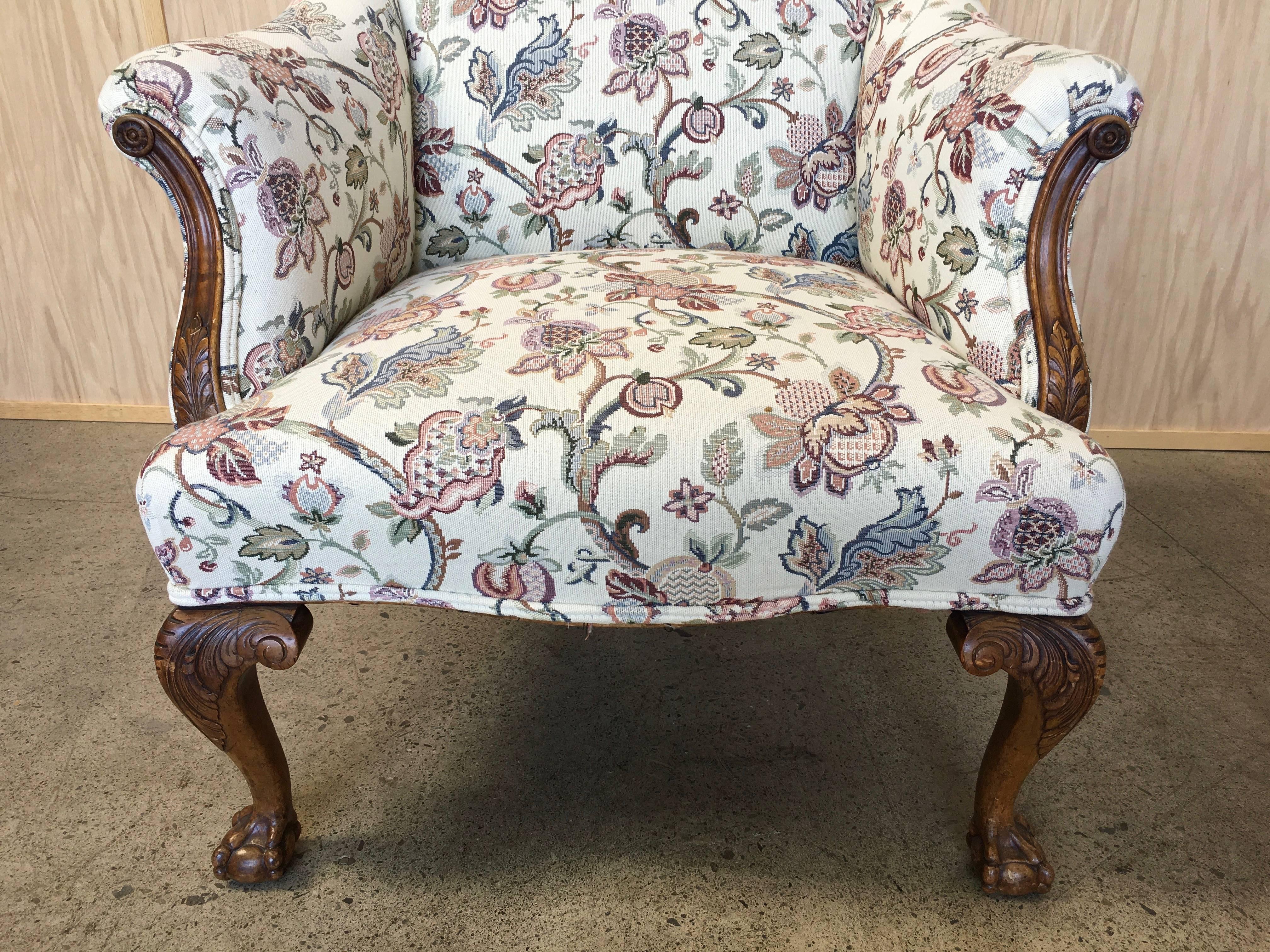 Pair of George III Style Lounge Chairs 2