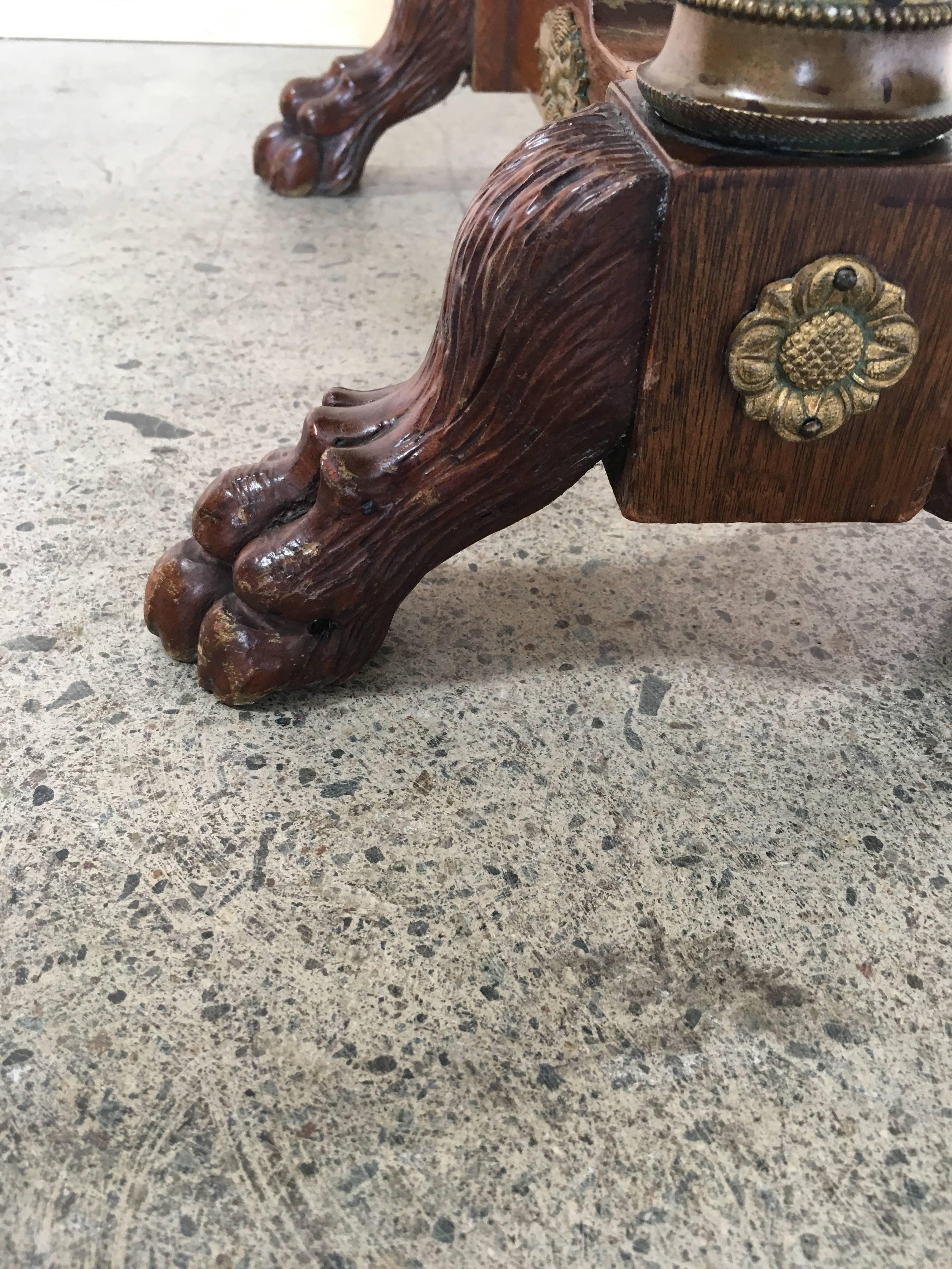 19th Century Empire Document Table  In Good Condition In Denton, TX