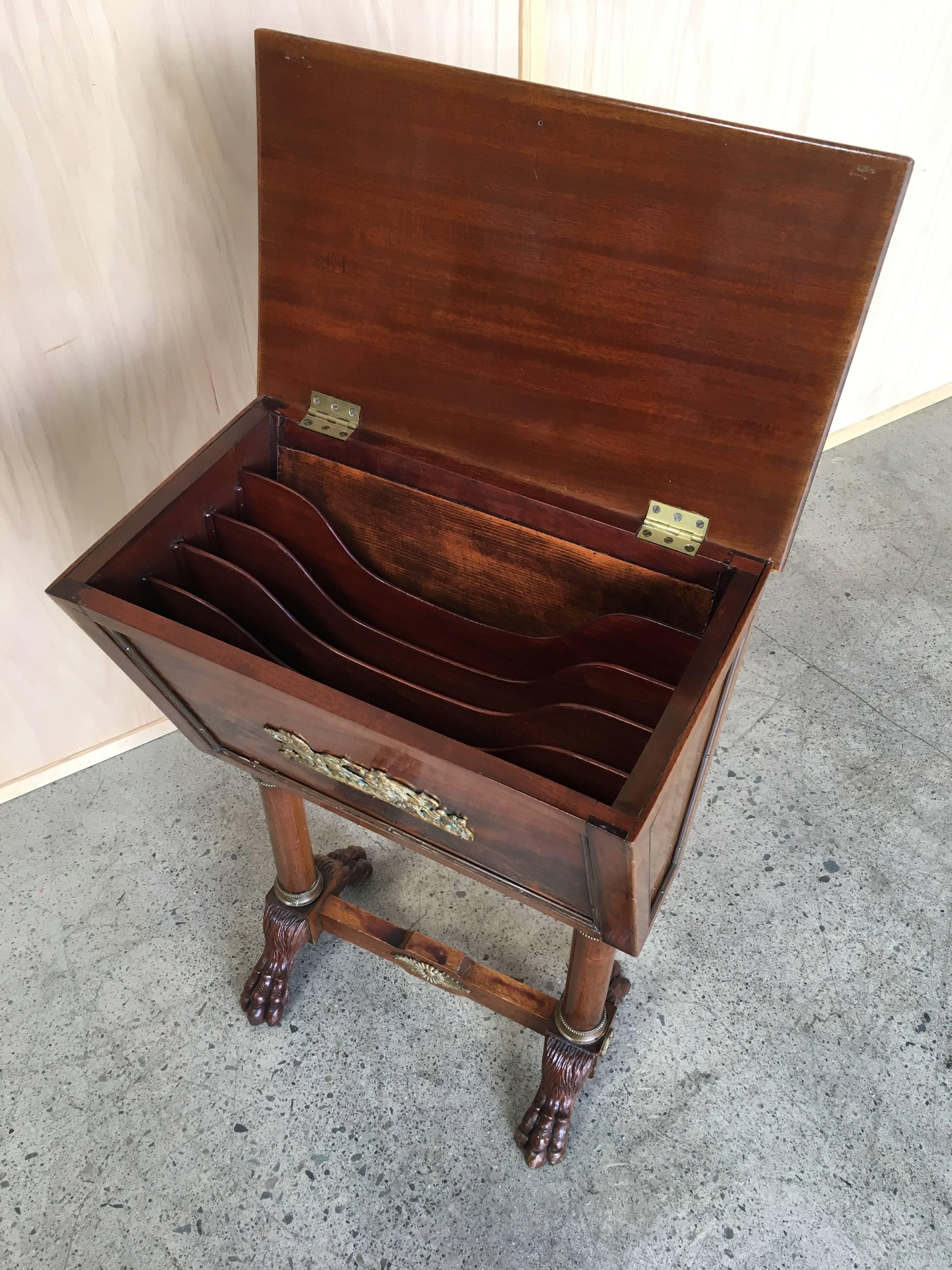 Ormolu 19th Century Empire Document Table 