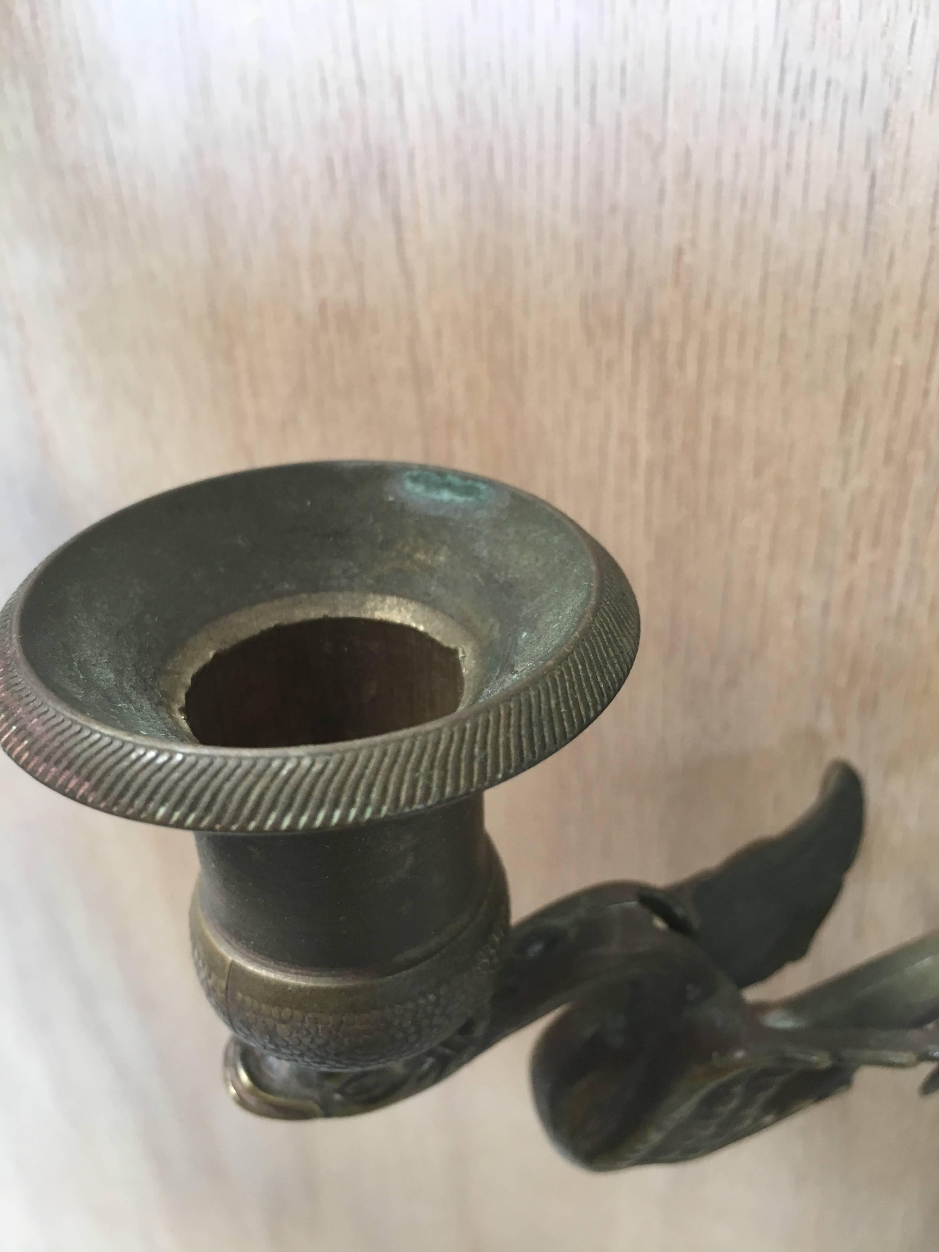 Sconosciuto Coppia di lampade in ottone di epoca neoclassica in vendita