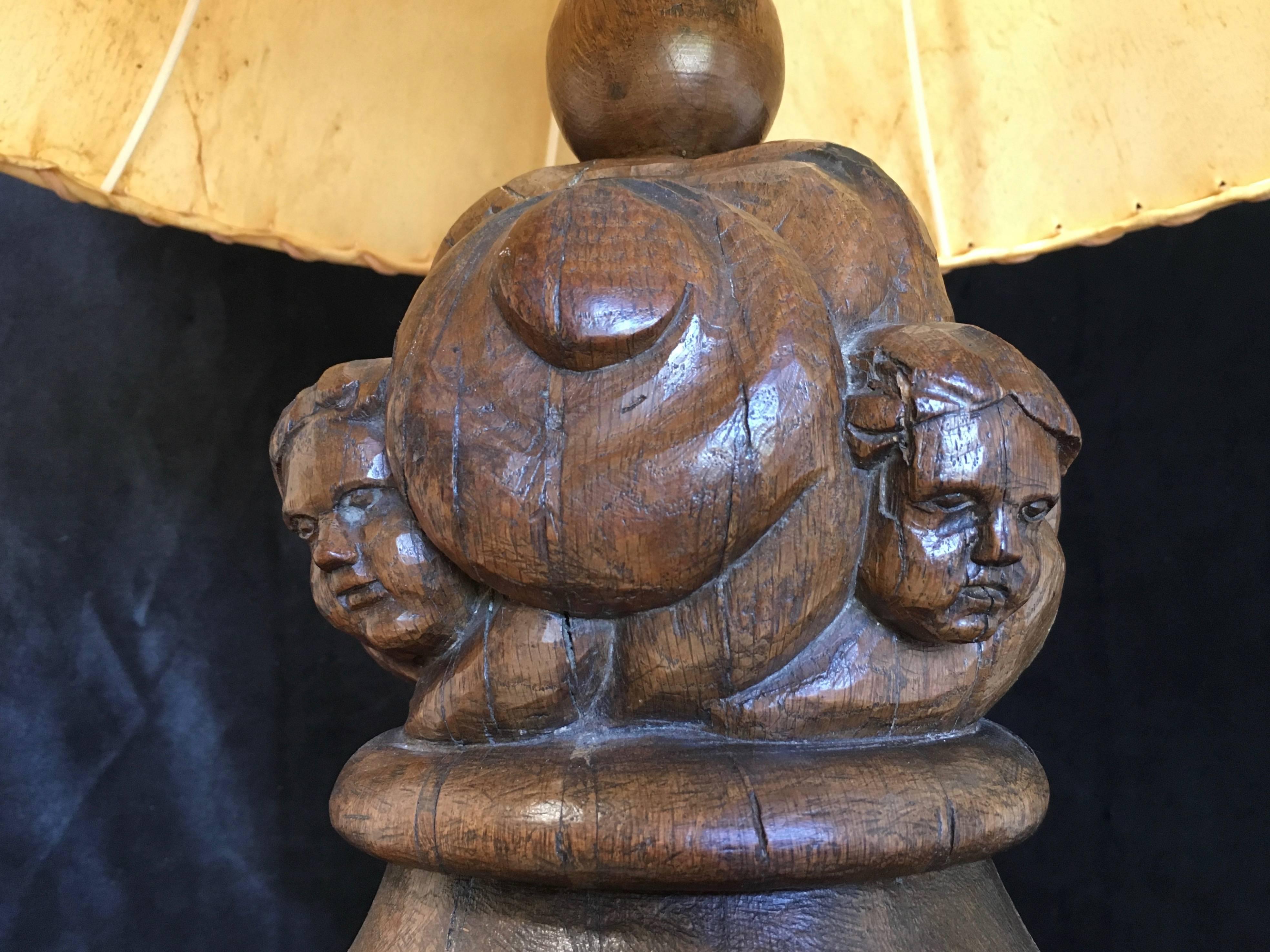 18th Century and Earlier 18th Century Architectural Element Lamp Conversion For Sale