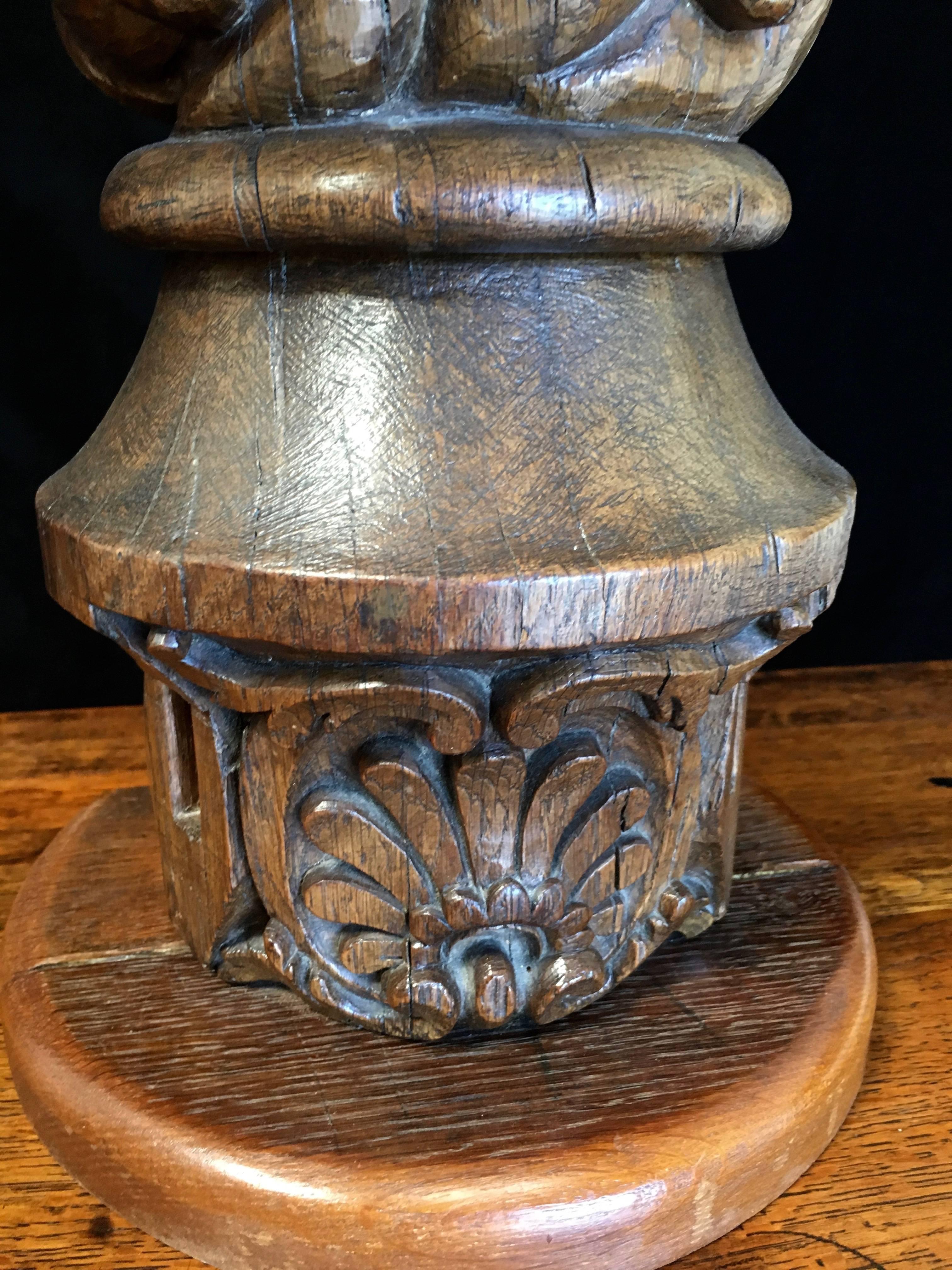 18th Century Architectural Element Lamp Conversion For Sale 1
