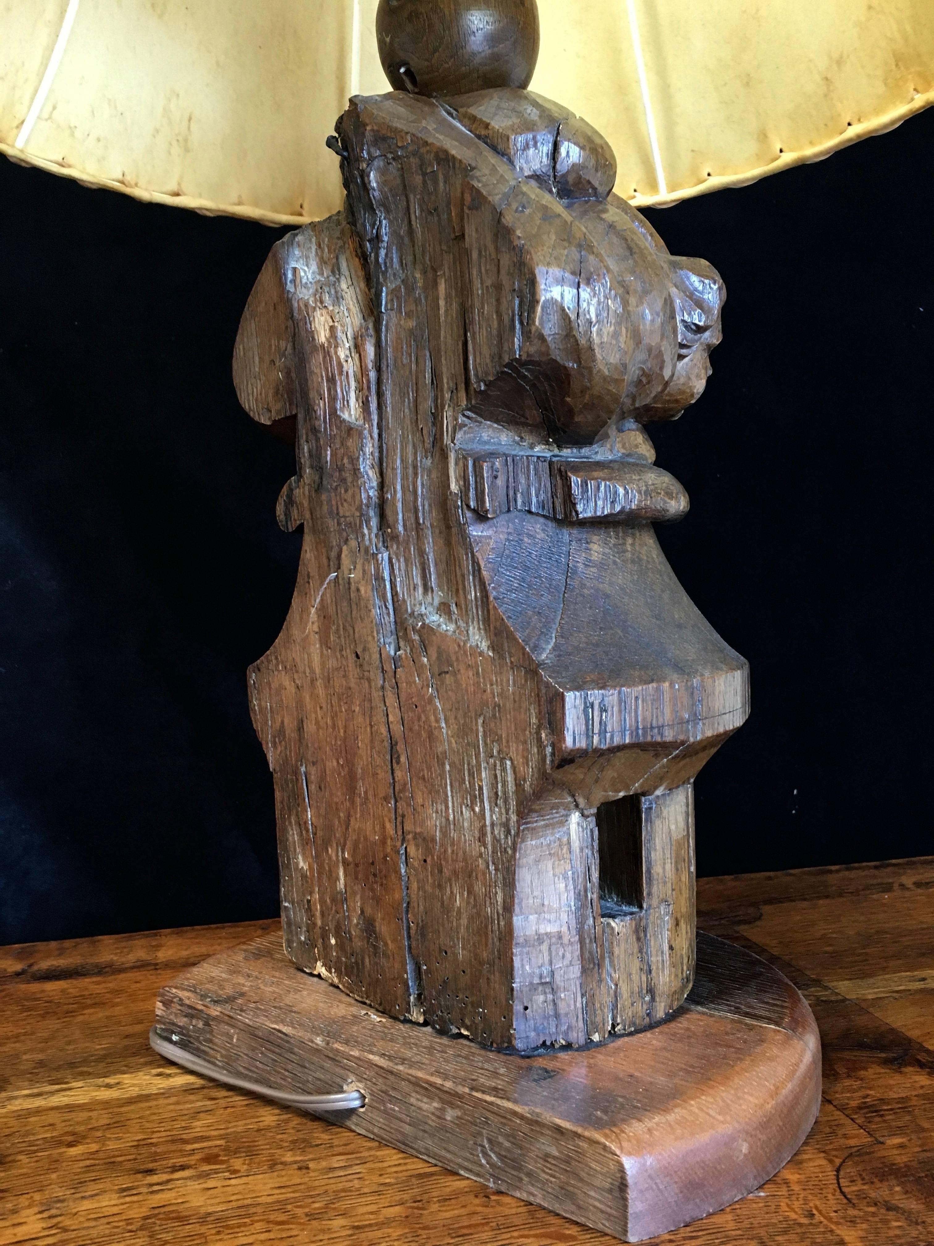 18th Century Architectural Element Lamp Conversion For Sale 2
