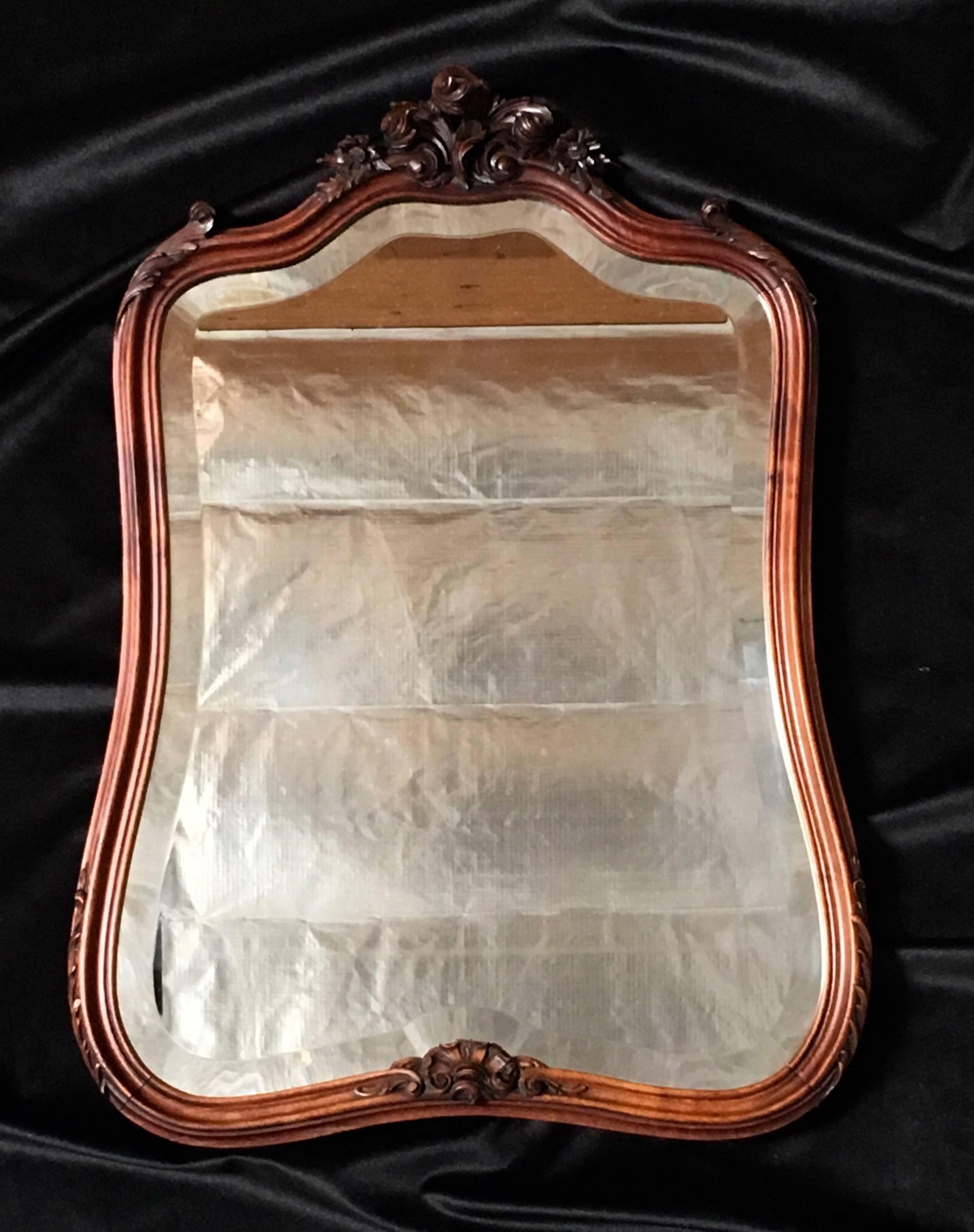 Glass 19th Century Louis XV Style Mirror