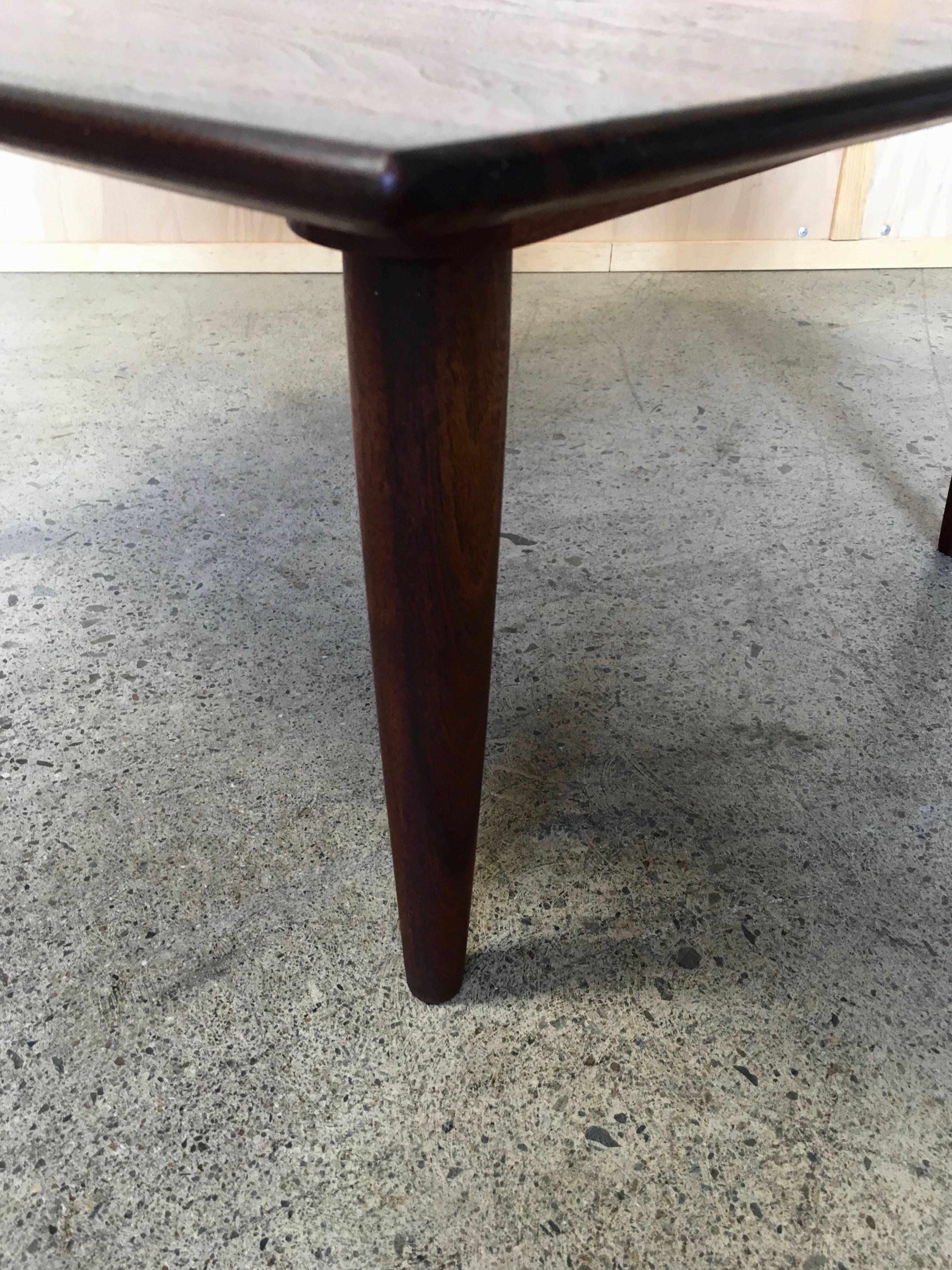 Solid American Walnut Coffee Table Dated 1963 1