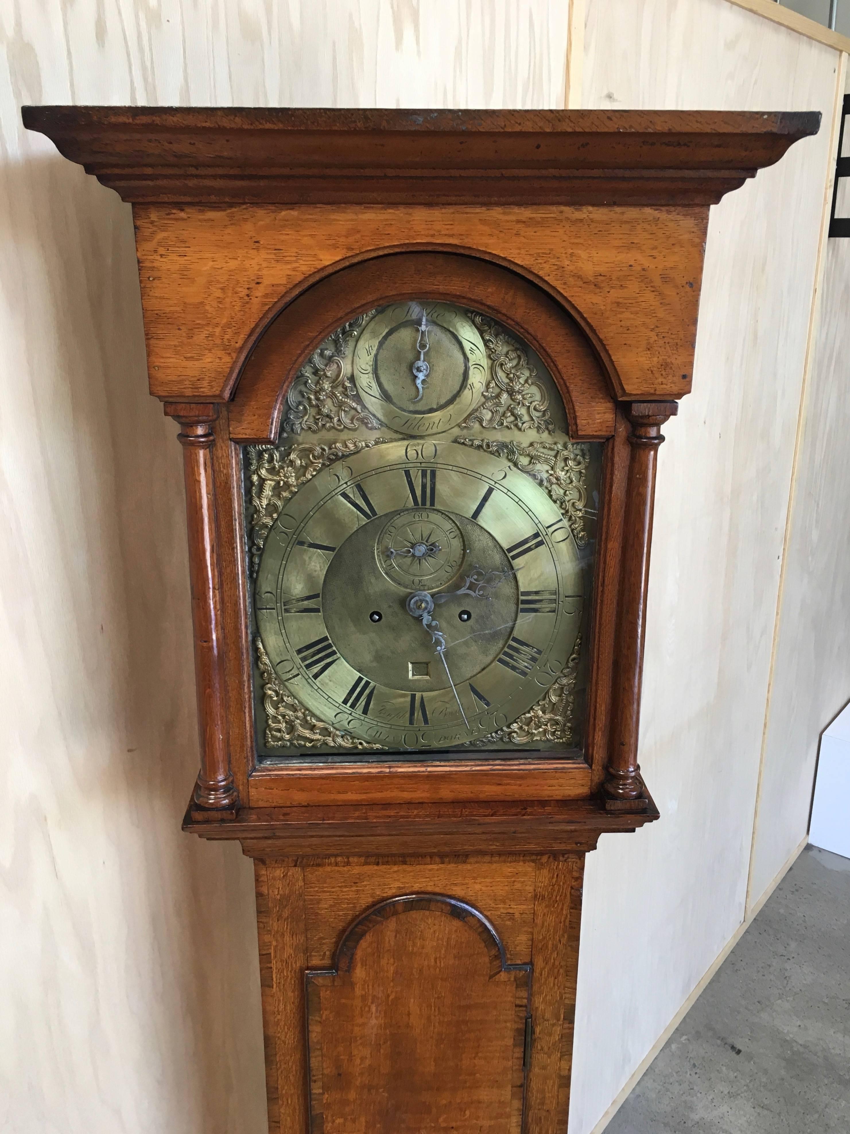 18th Century Longcase  8 Day time & strike  Clock by Joseph Bowles  MOVING SALE! In Good Condition In Denton, TX