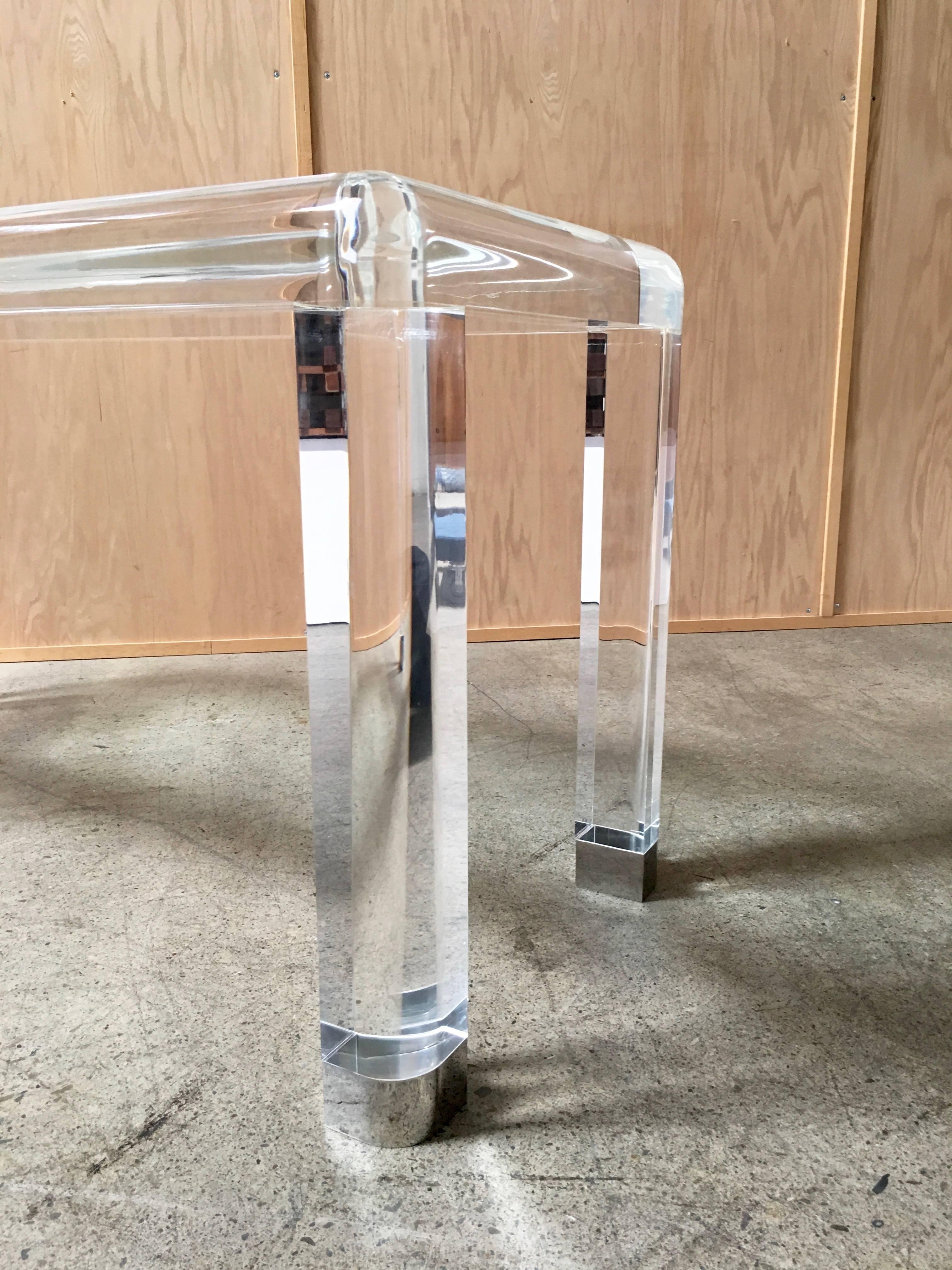 20th Century Lucite Console Table In Good Condition In Denton, TX