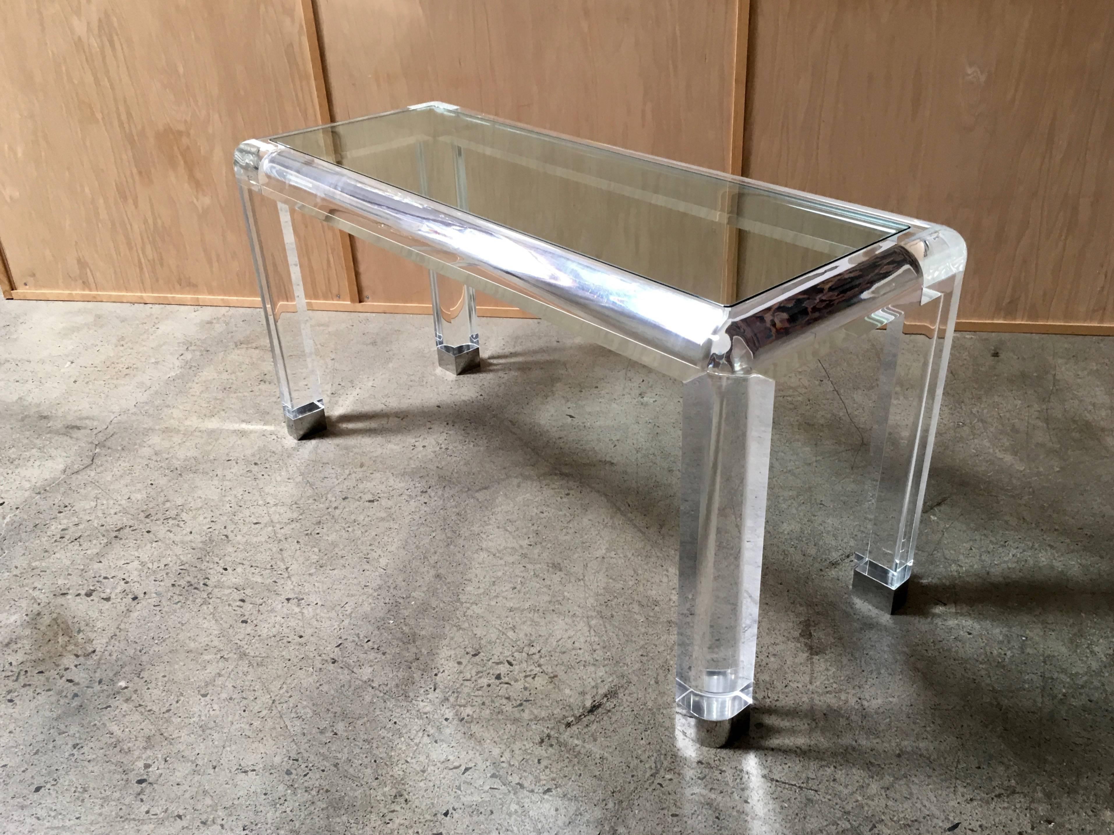 Modern 20th Century Lucite Console Table