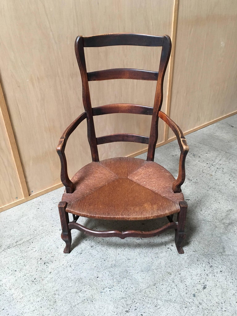 Rustic Country French Fireside Chair at 1stDibs