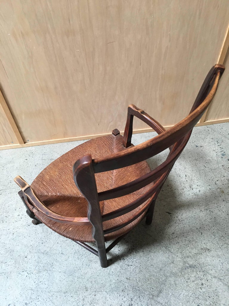 Rustic Country French Fireside Chair at 1stDibs