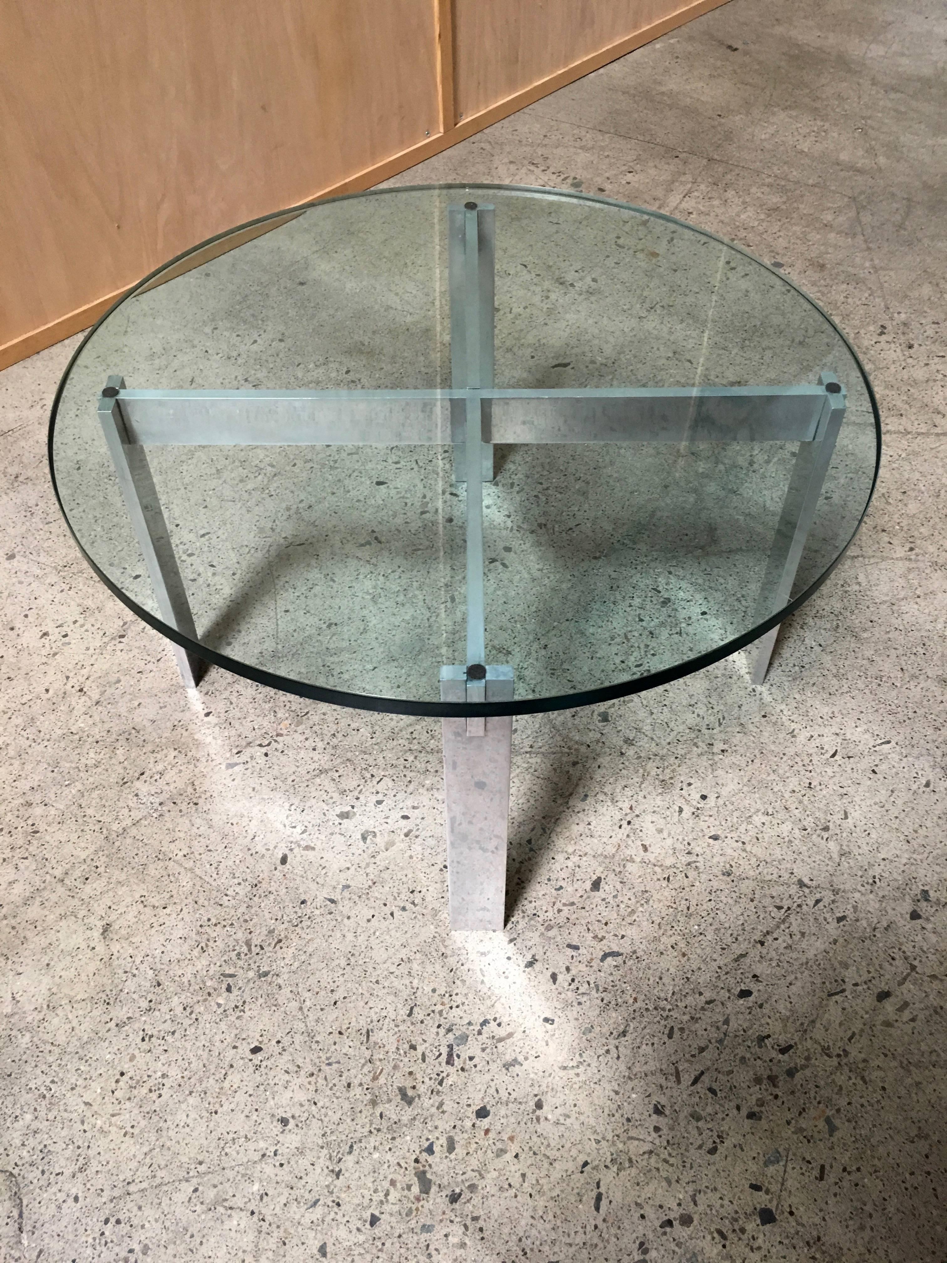 X Base Side Table Paul Mayen for Habitat In Good Condition For Sale In Denton, TX