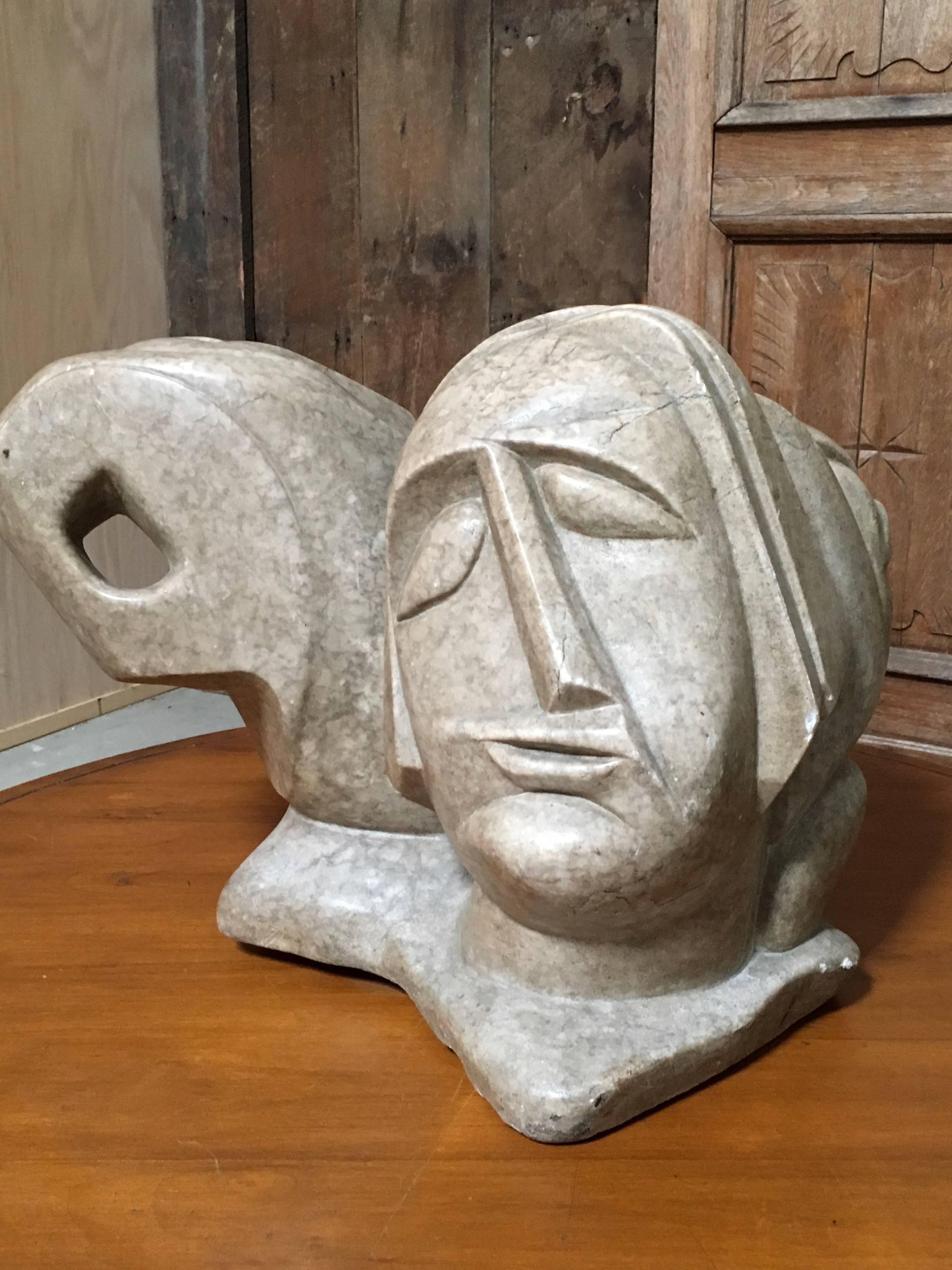 20th Century Abstract Marble Sculpture In Good Condition For Sale In Denton, TX