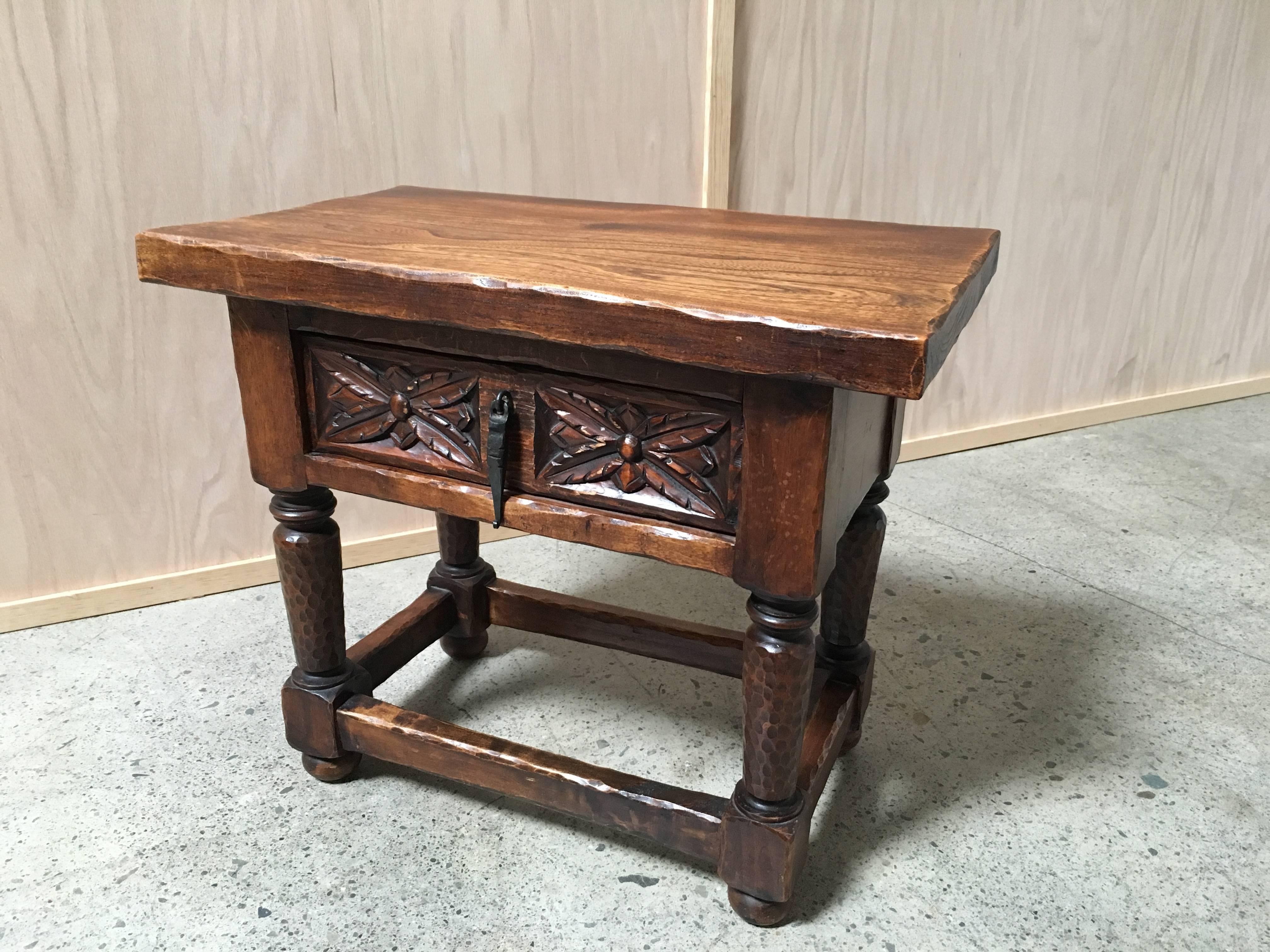Gothic Style Side Table In Good Condition In Denton, TX