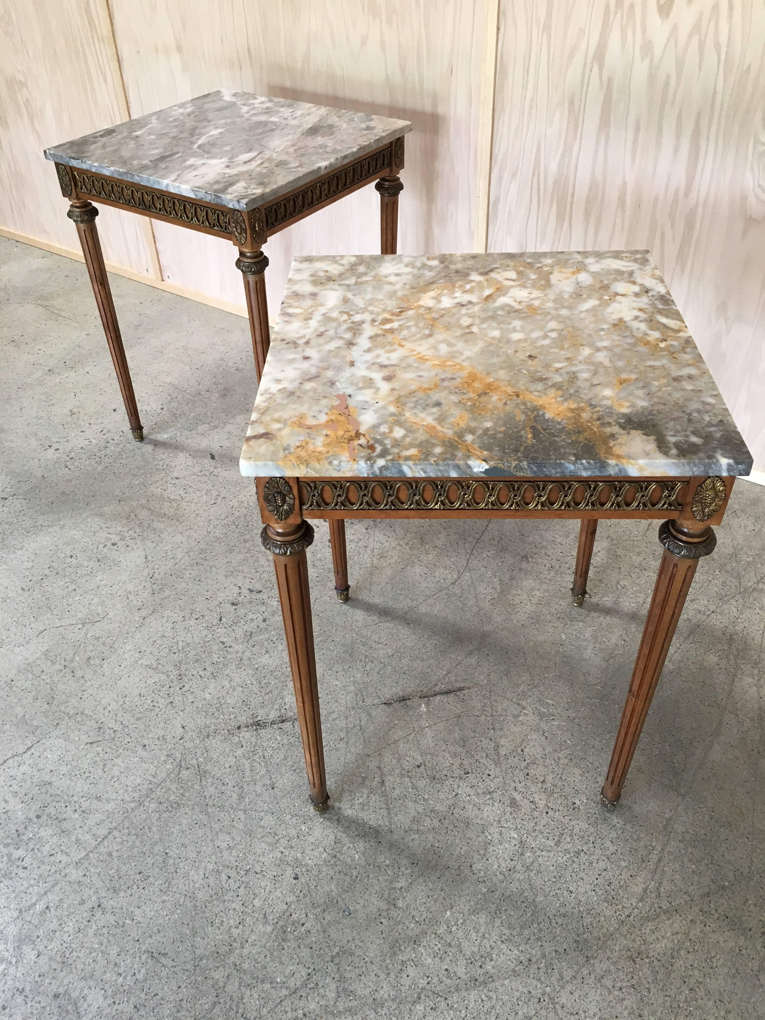 European Pair of Louis XVI Style Tables