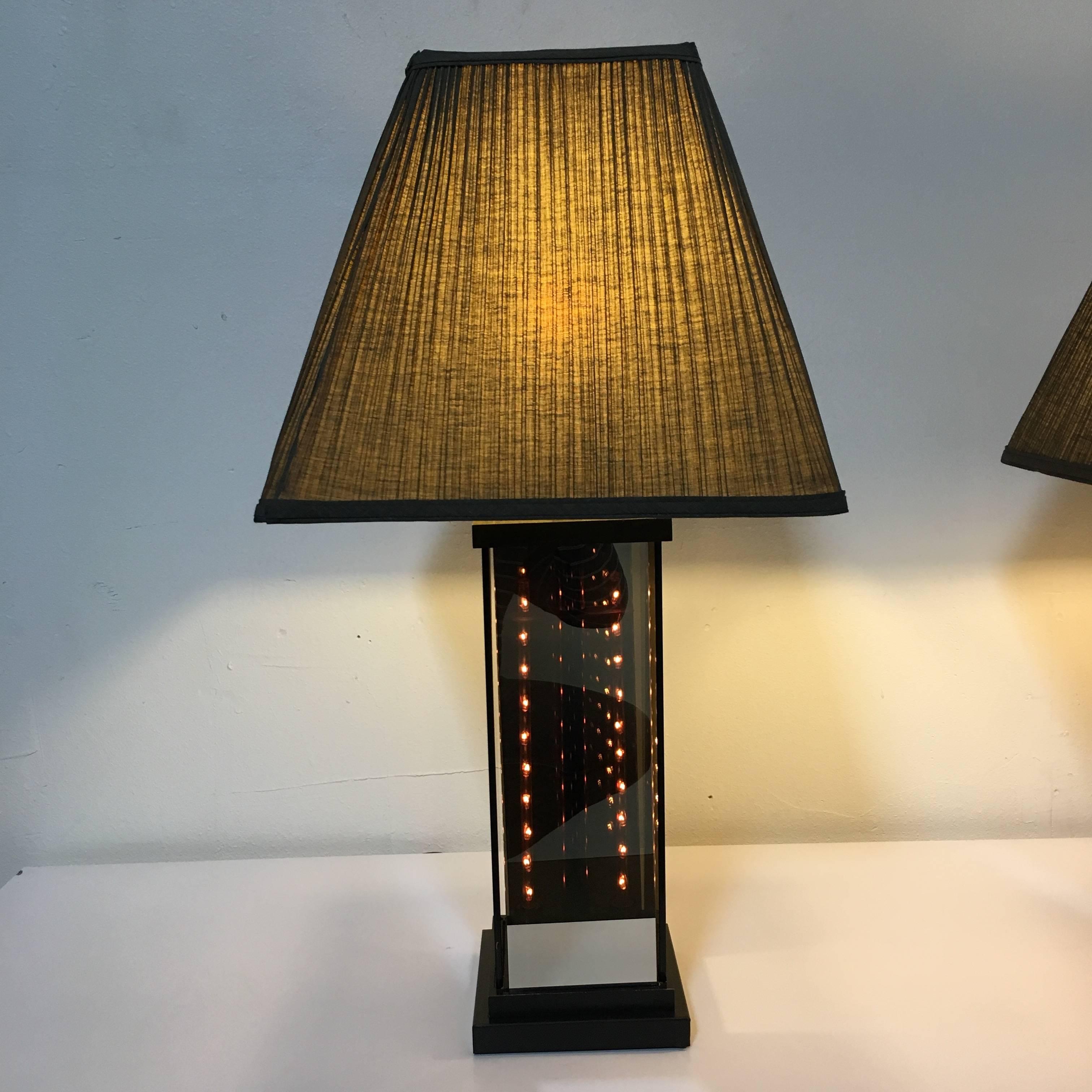 Pair of 1970s Table Lamps by Liteline In Good Condition In Denton, TX