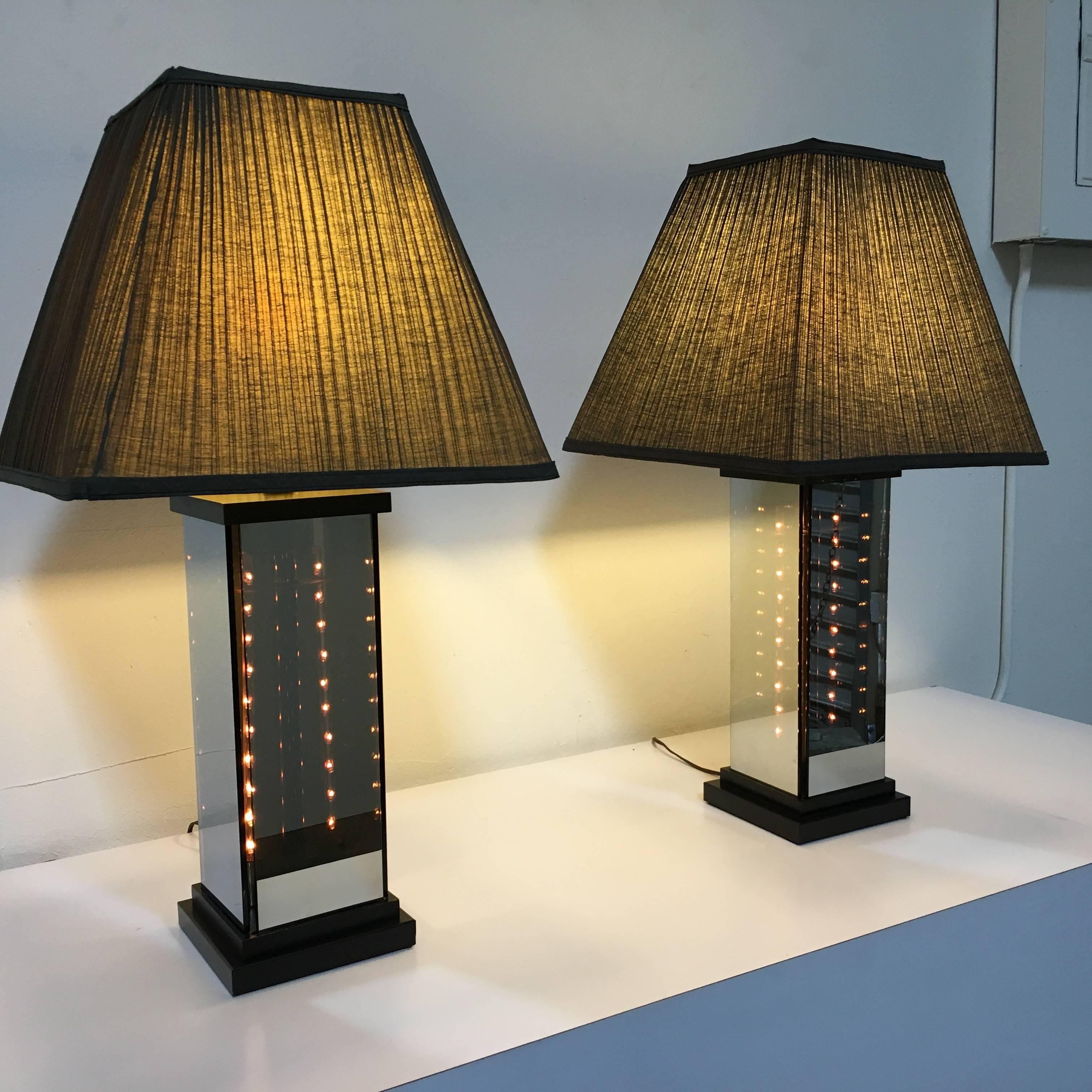 Metal Pair of 1970s Table Lamps by Liteline