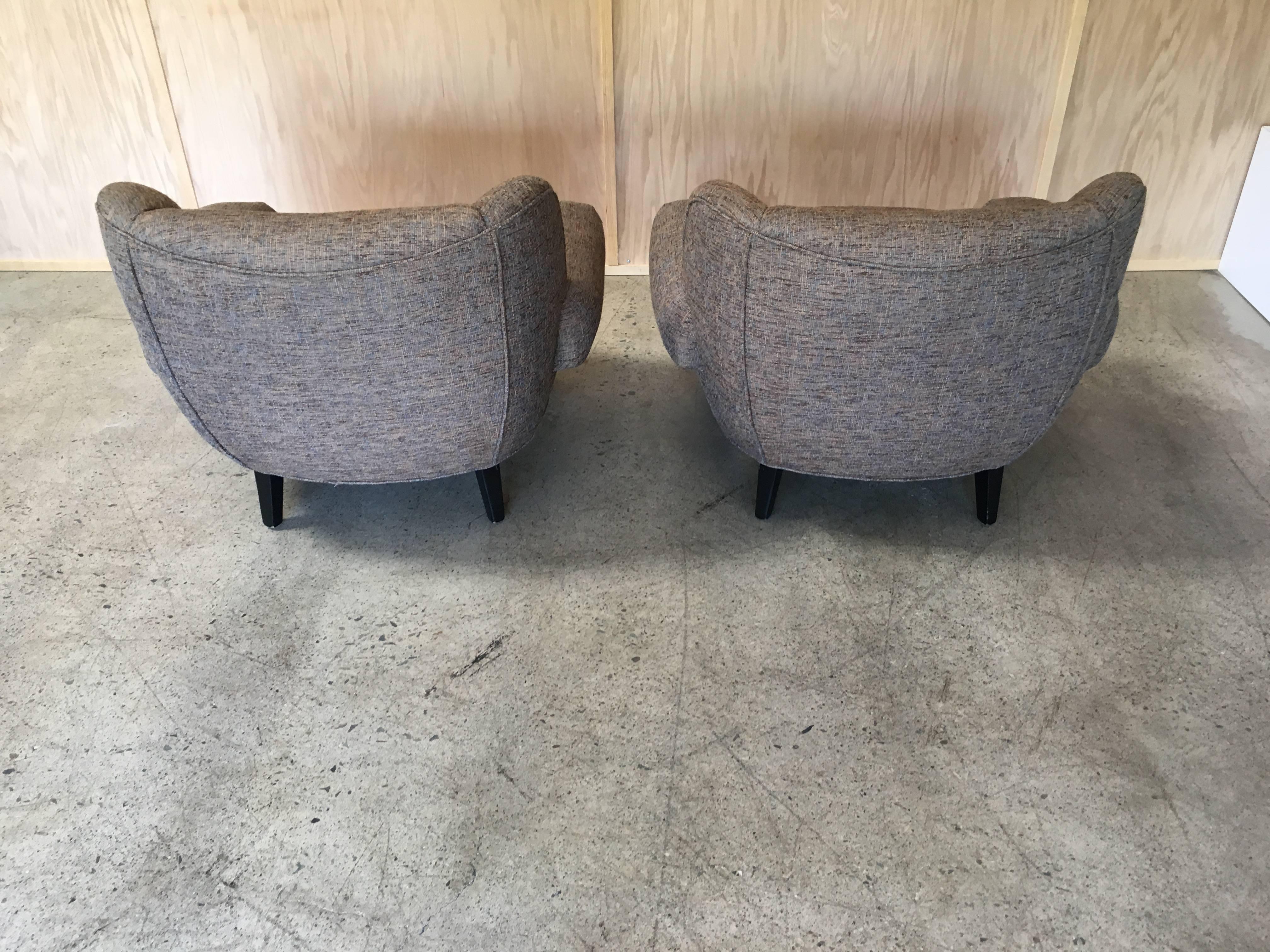 Pair of Paul Laszlo Lounge Chairs In Good Condition In Denton, TX