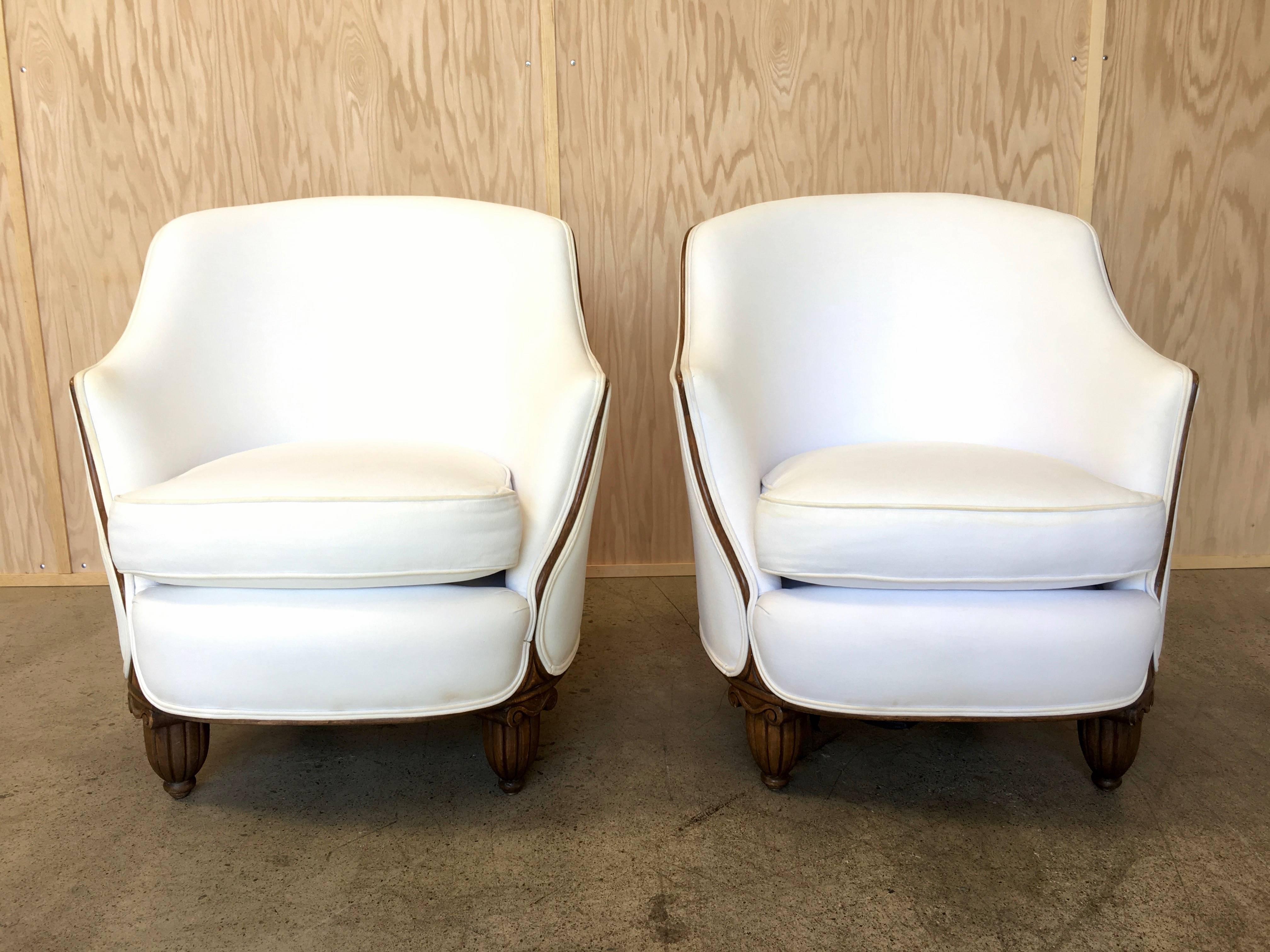 Pair of Art Deco Lounge Chairs 4