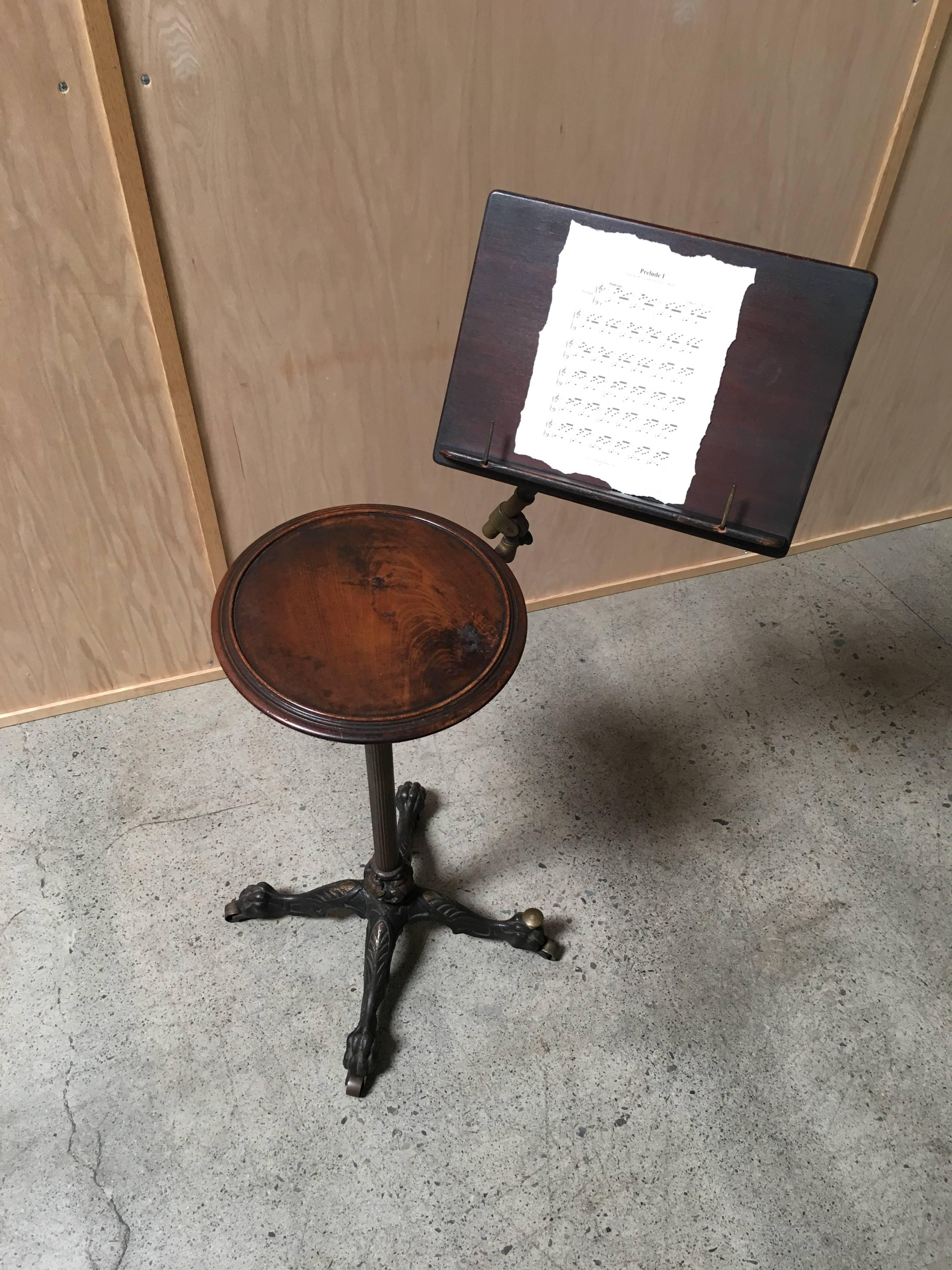 19th Century Mechanical Music Stand with Candle Table   MOVING SALE!!!! 4