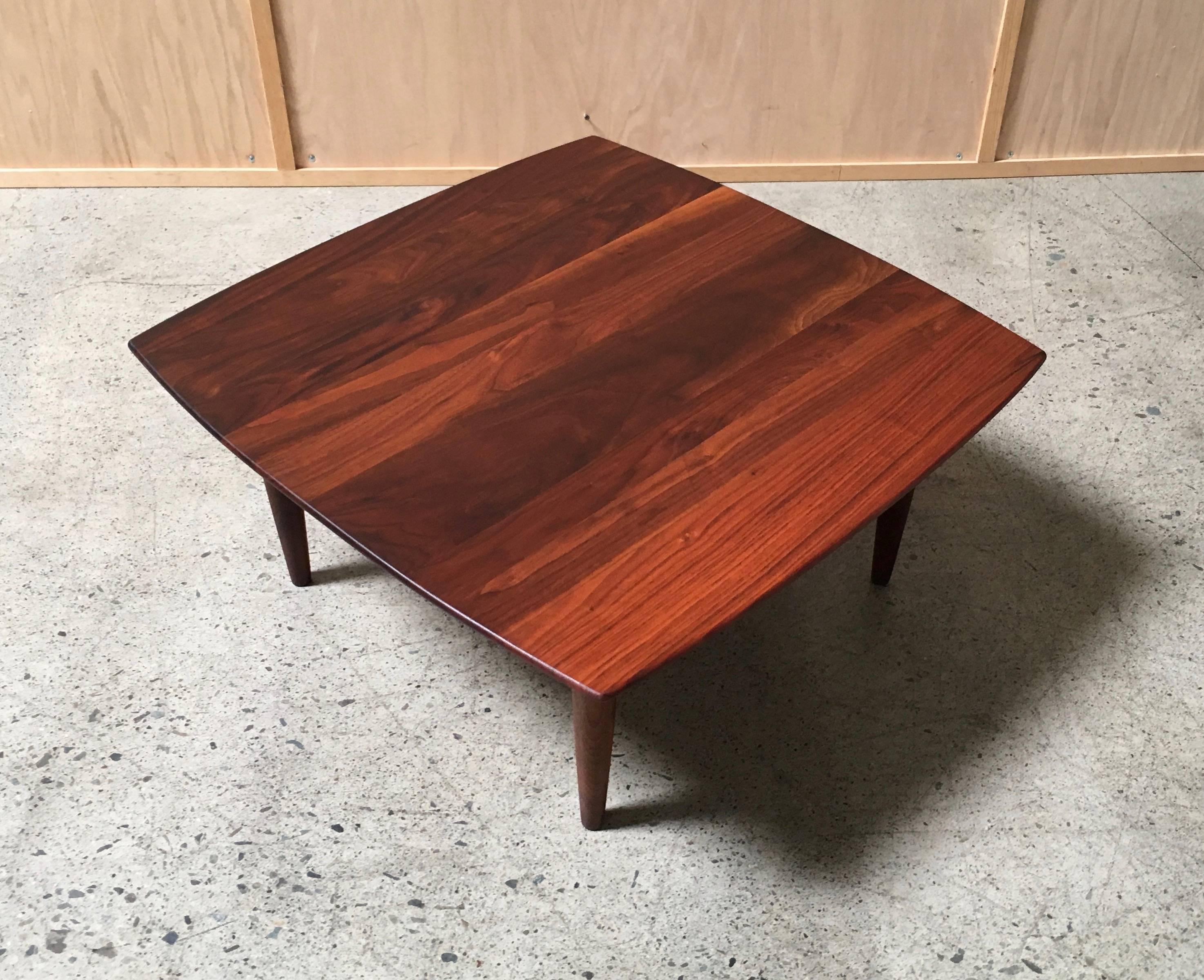 solid walnut coffee table