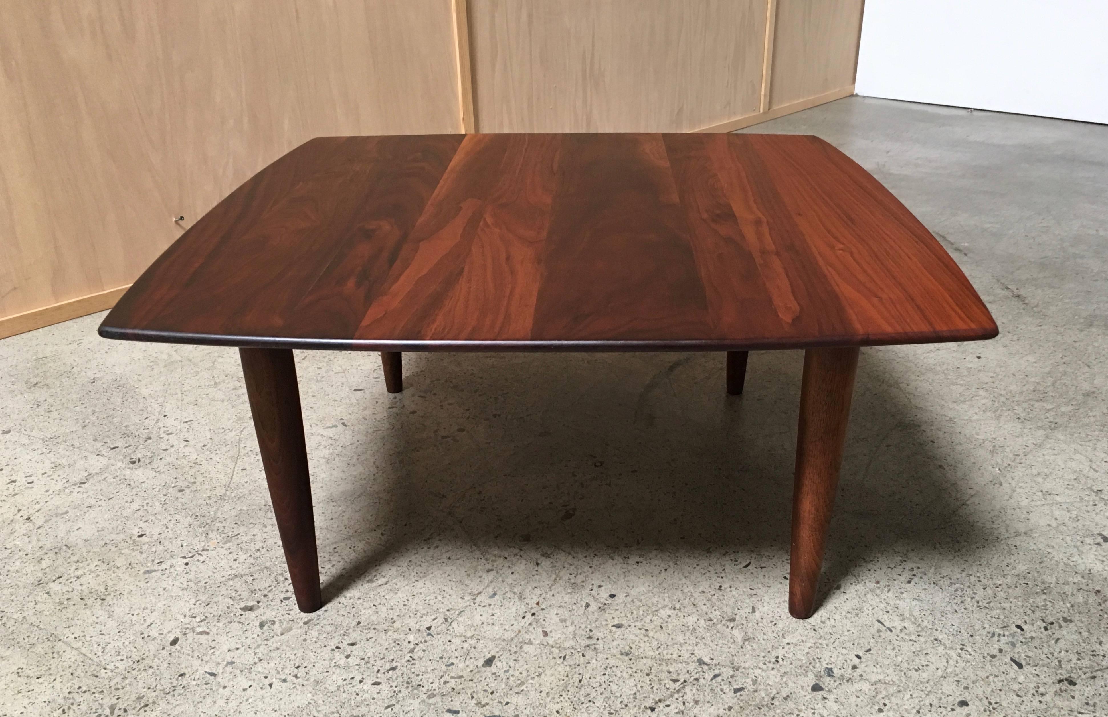 Solid American Walnut Coffee Table Dated 1963 2