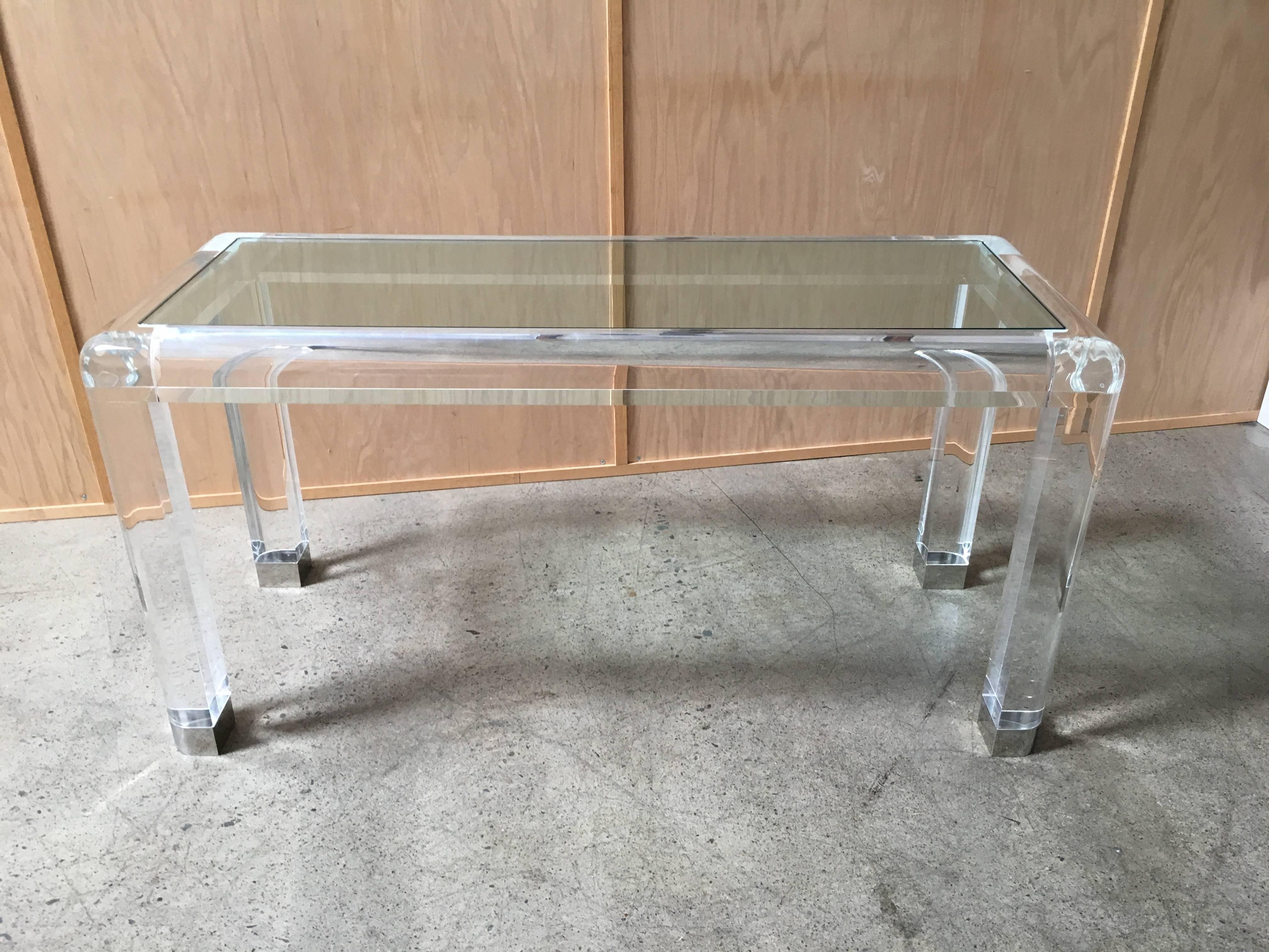 20th Century Lucite Console Table 4