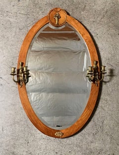 Louis XVI Style Mirror with Sconces
