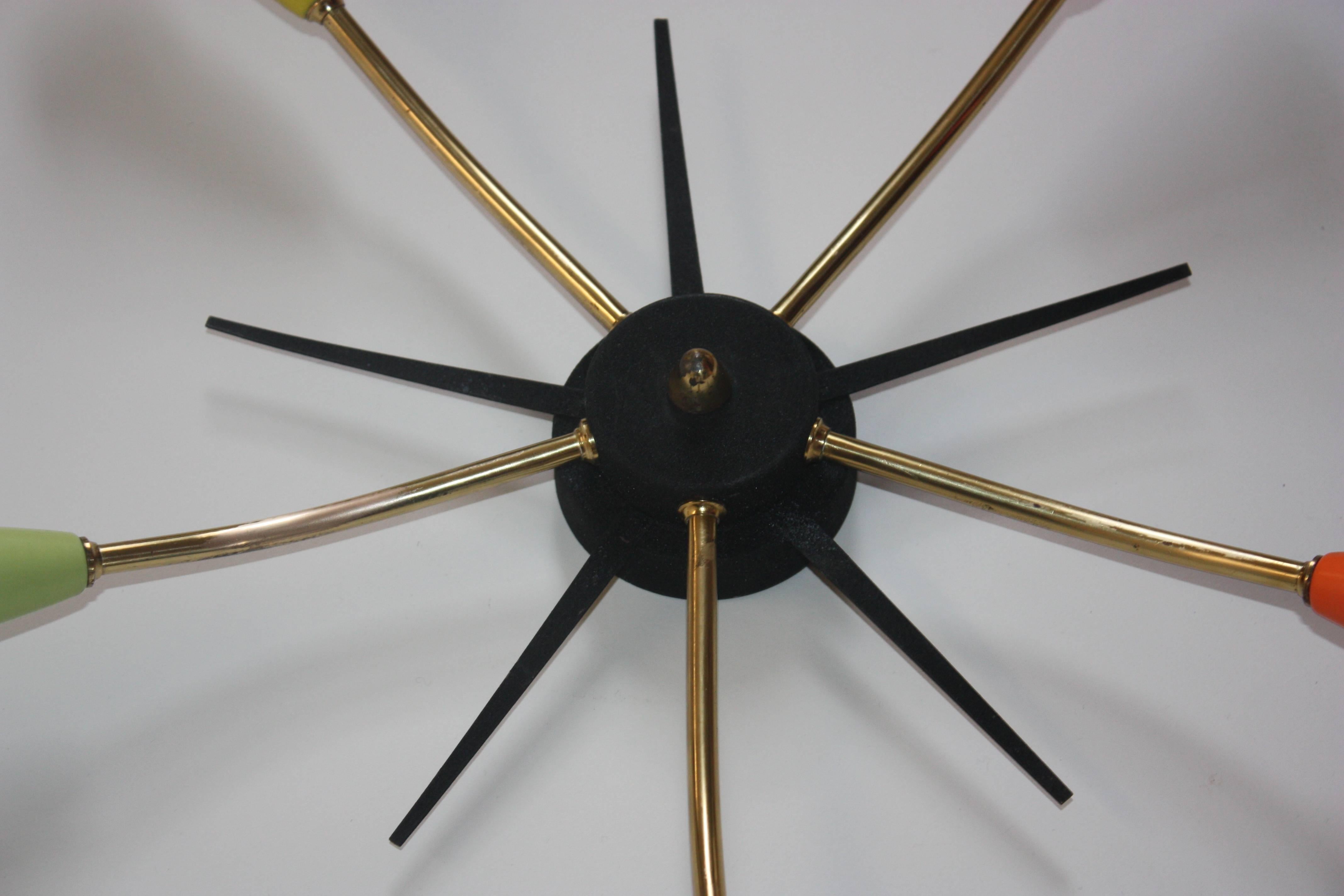 Mid-Century Modern Mid-Century Five-Light Sputnik Chandelier, circa 1950s