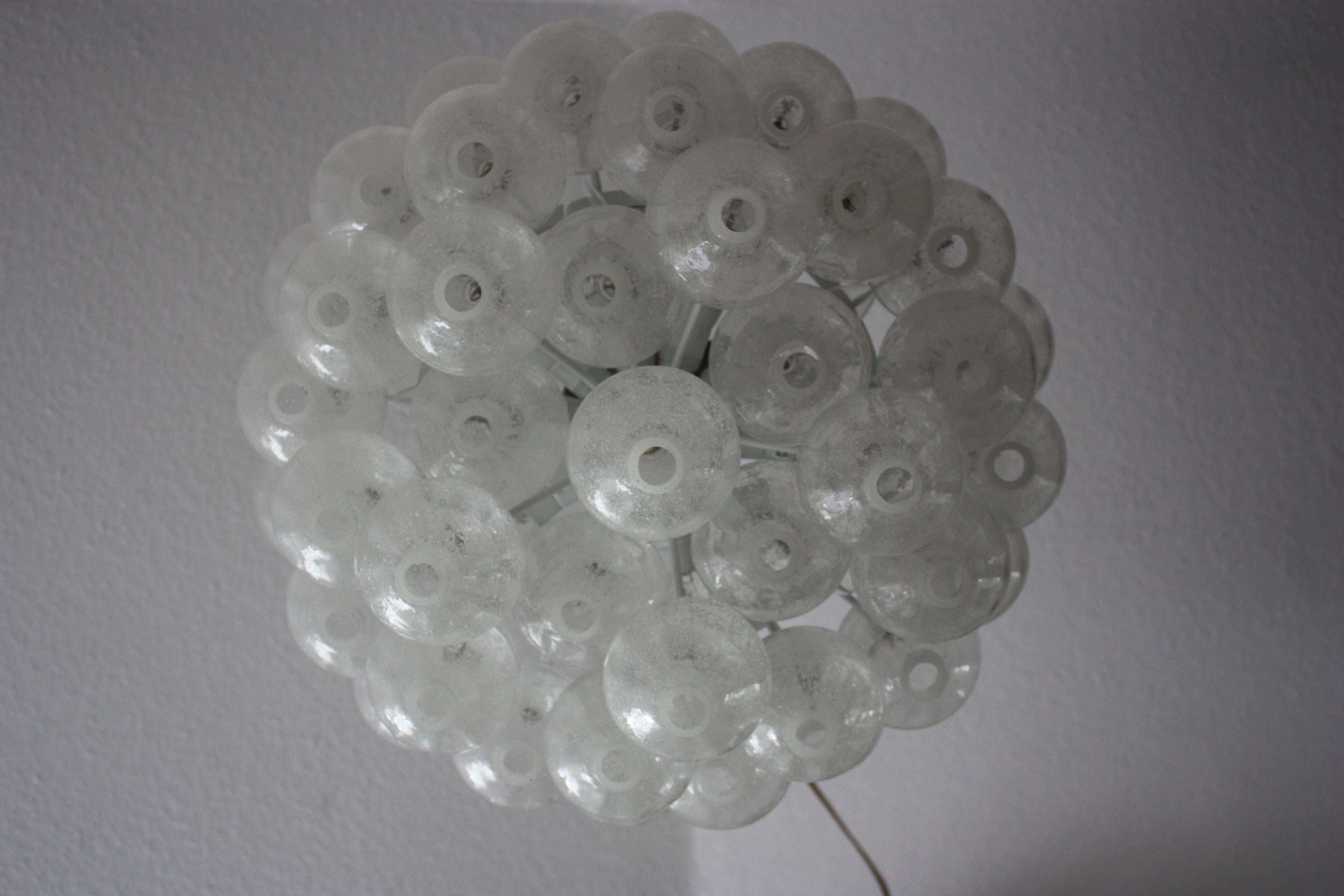 J.T.Kalmar Tulipan Chandelier or Flush Mount, Vienna, circa 1960s (Moderne der Mitte des Jahrhunderts)