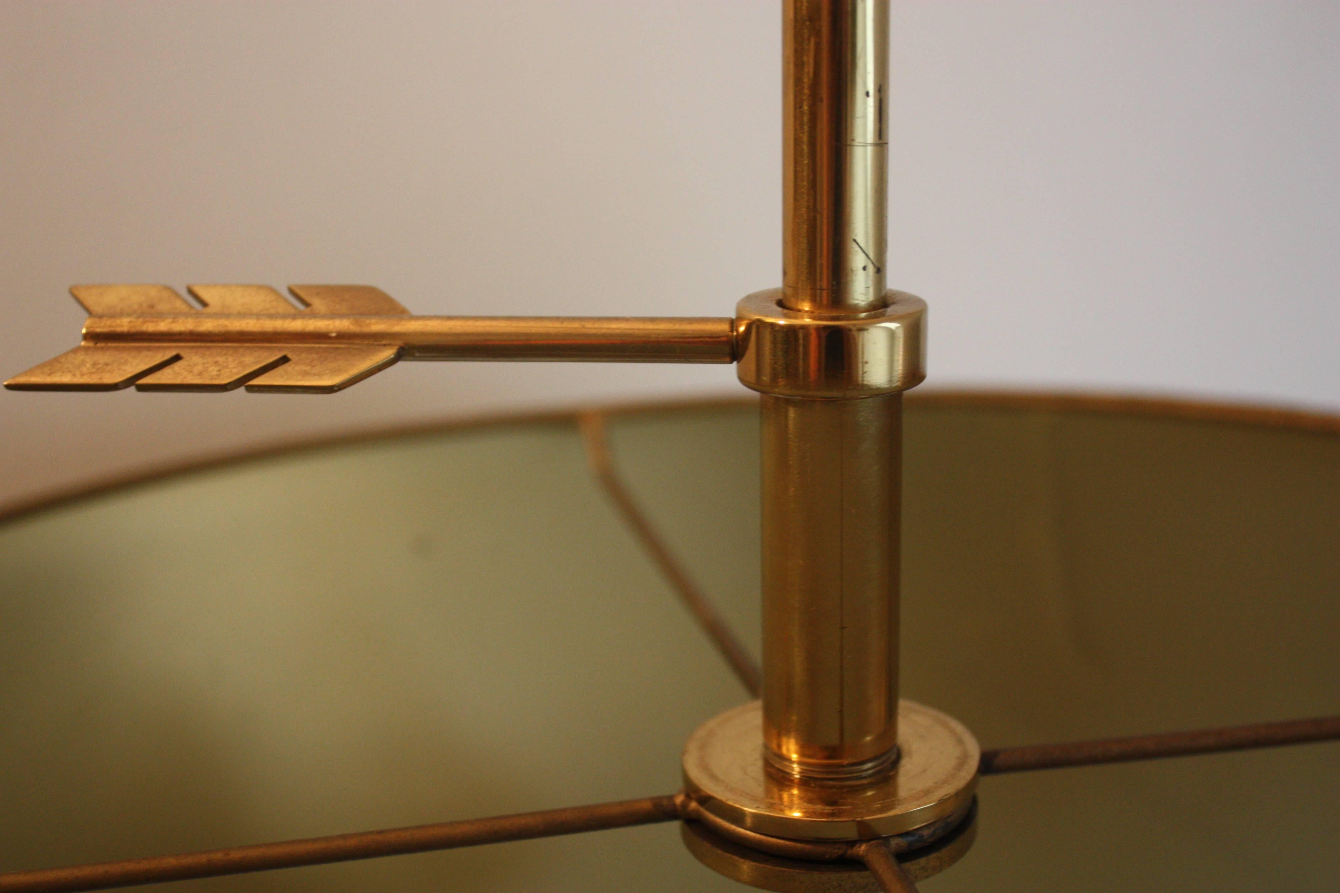 French Bouillotte Brass Floor Lamp in the Style of Maison Bagues, circa 1970s In Excellent Condition In Wiesbaden, Hessen