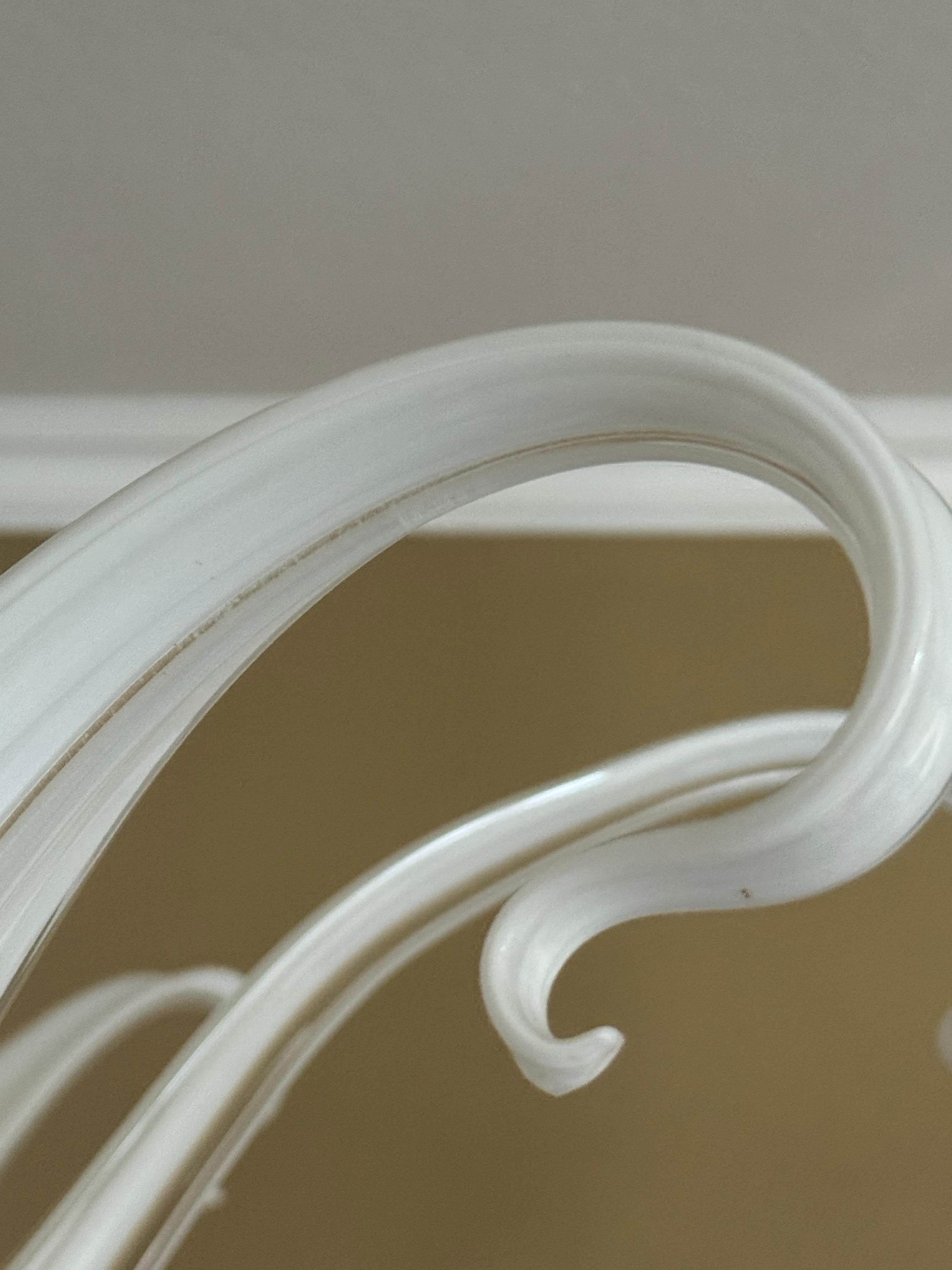 Grande lampadario in ottone e vetro di Murano di Franco Luce, circa anni '70 in vendita 3