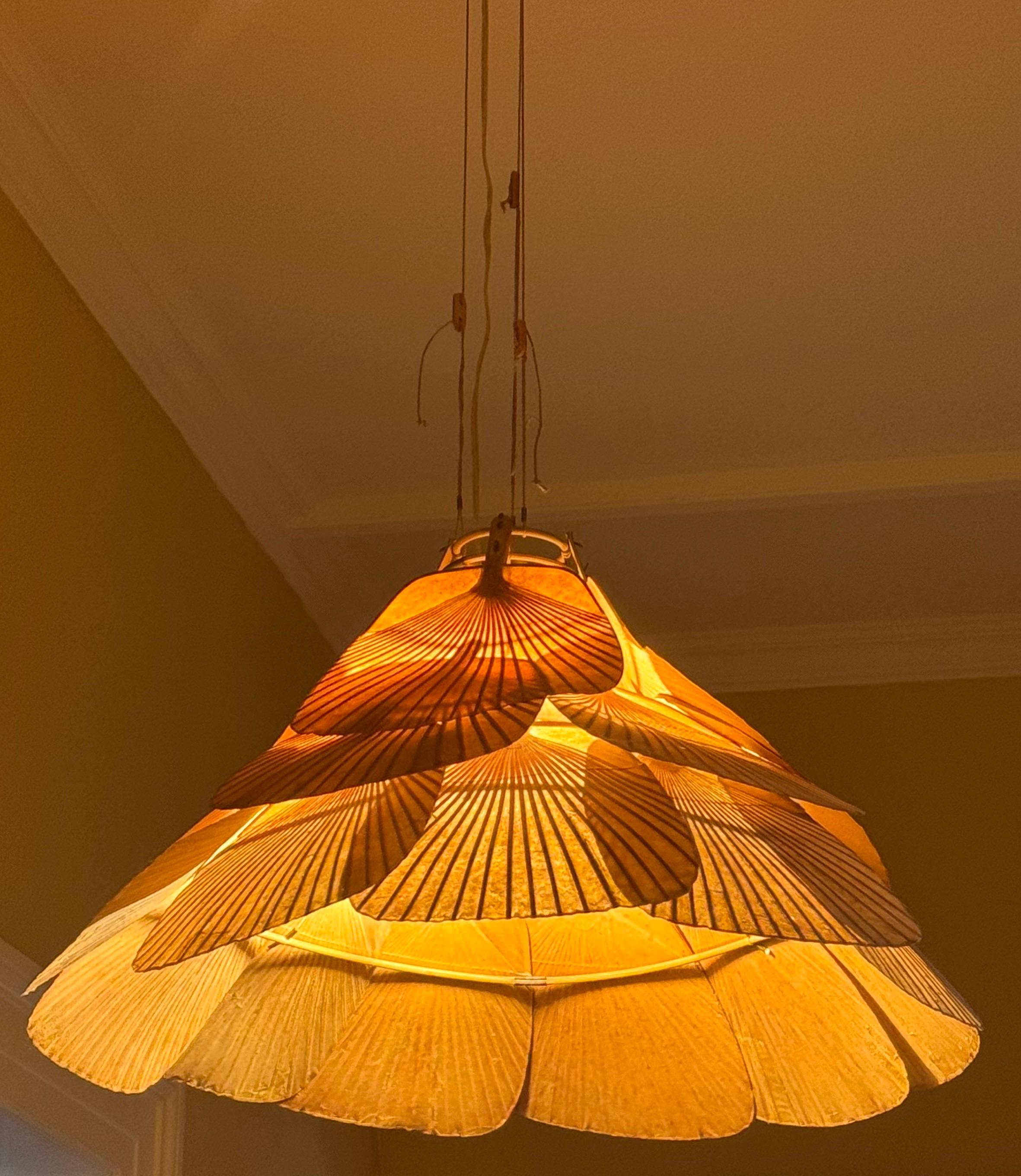 Raro lampadario Uchiwa 