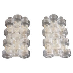 Set of Four Rare Wall Sconces by Gert Nyström for Orrefors, Sweden, circa 1950s