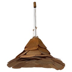 Extremely Rare Ingo Maurer 60 Fan "ROKU-JU" Uchiwa Chandelier, Design M, 1970s