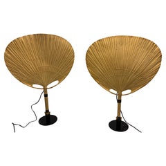 Rara lampada da tavolo Uchiwa II di Ingo Maurer, circa anni '70