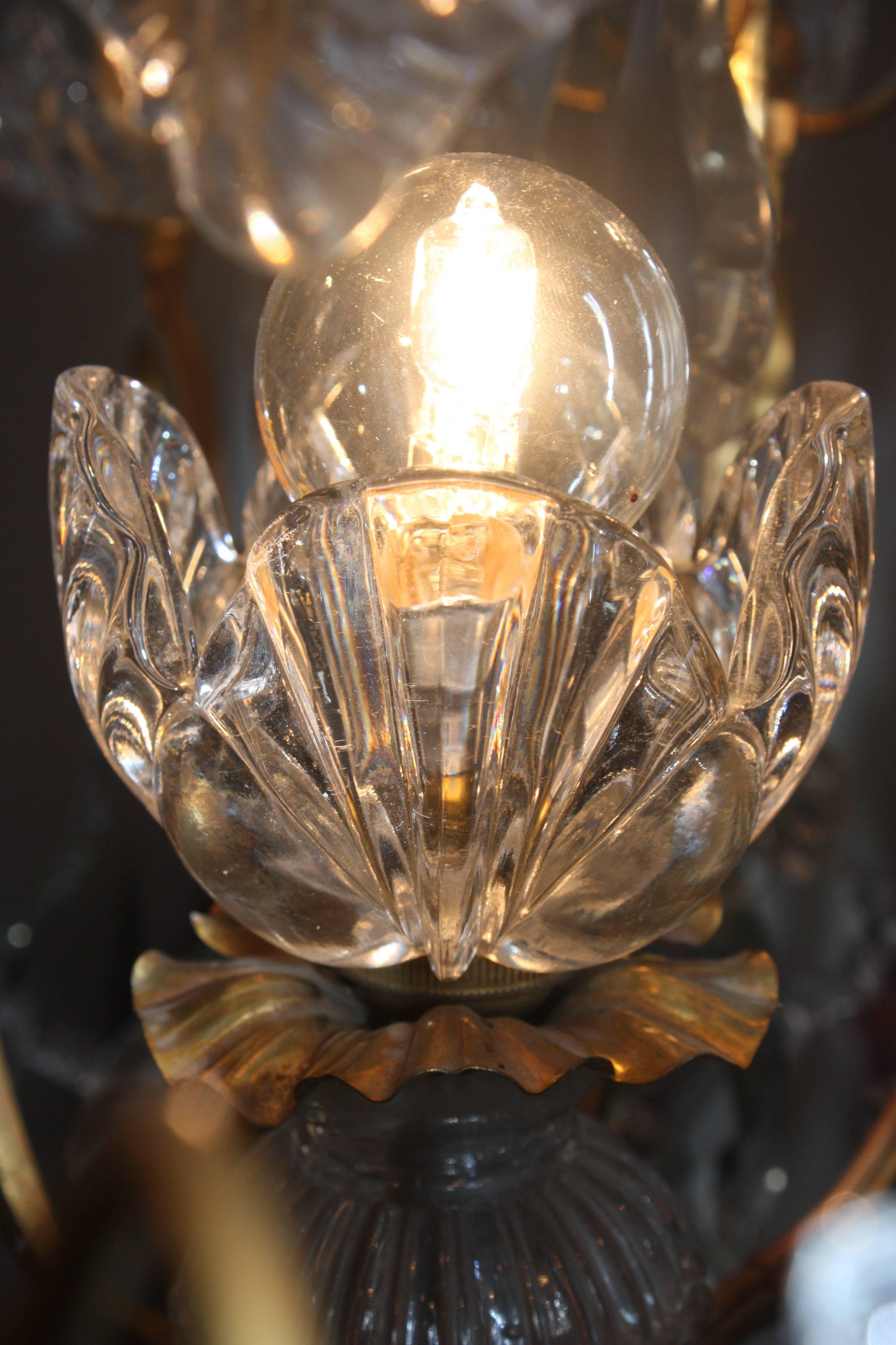Gilt Wonderful French Crystal and gilt Brass Chandelier, France, circa 1960s