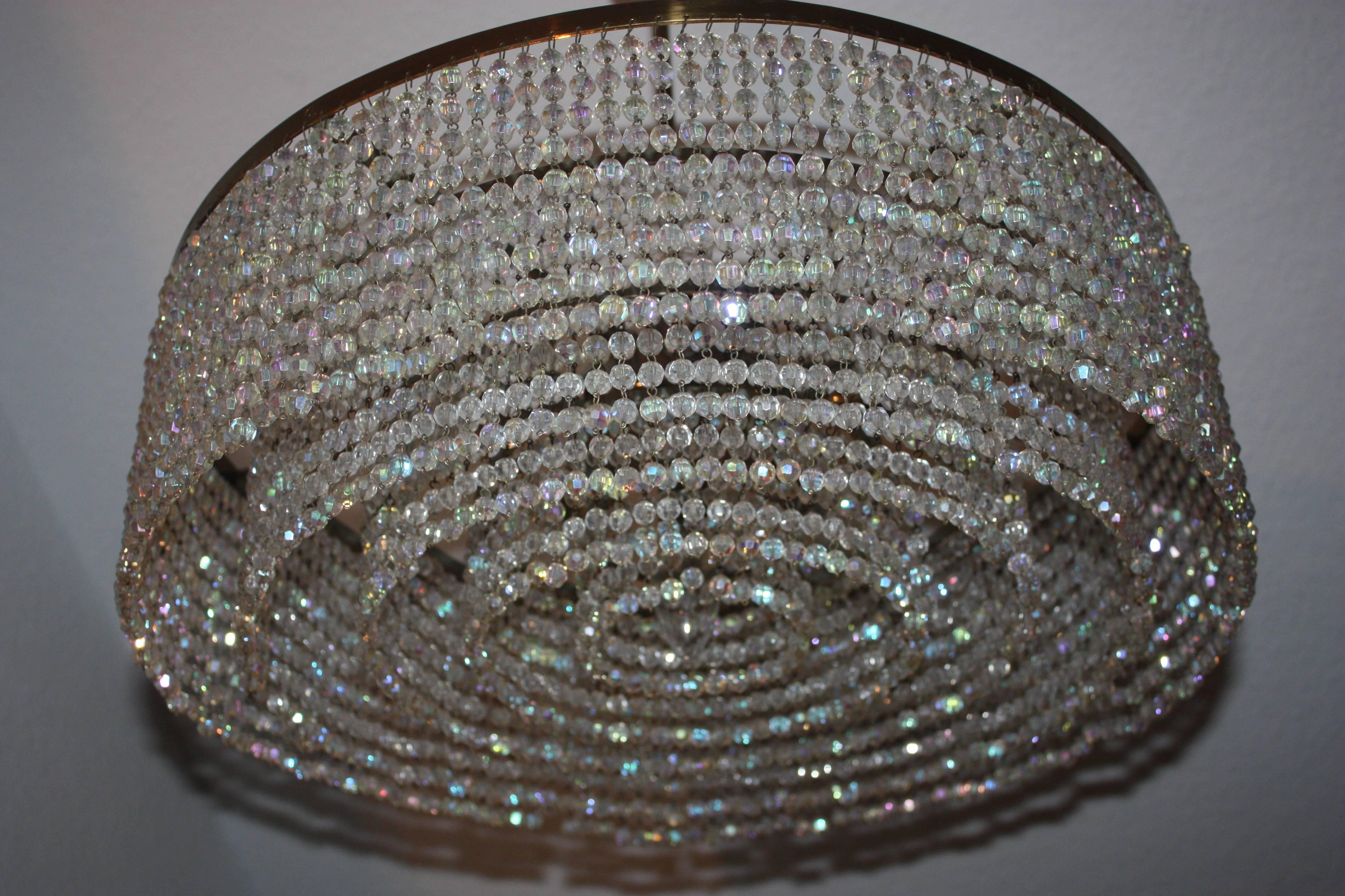 Large and Unusual Crystal Chandelier by Lobmeyr, circa 1960s 1