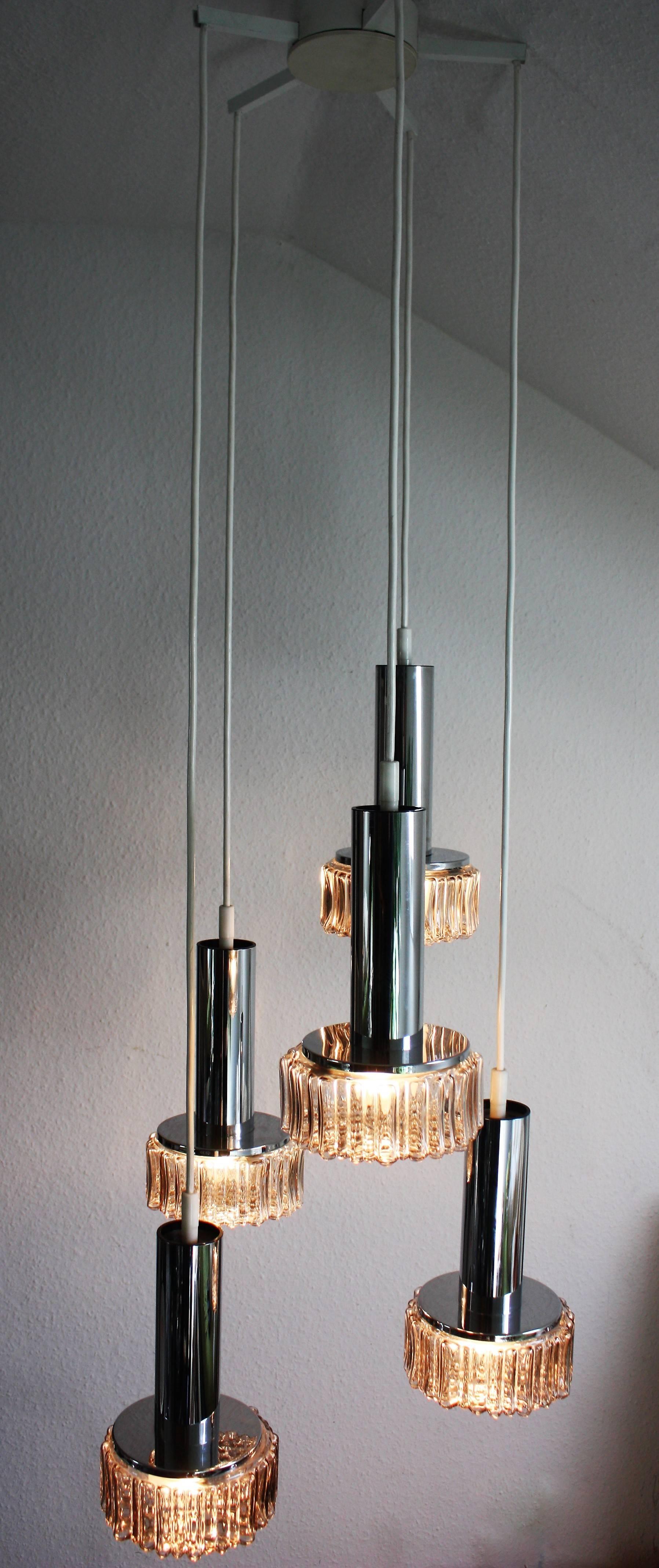 Late 20th Century Cascading Pendant Chandelier by Staff, Germany, 1970s