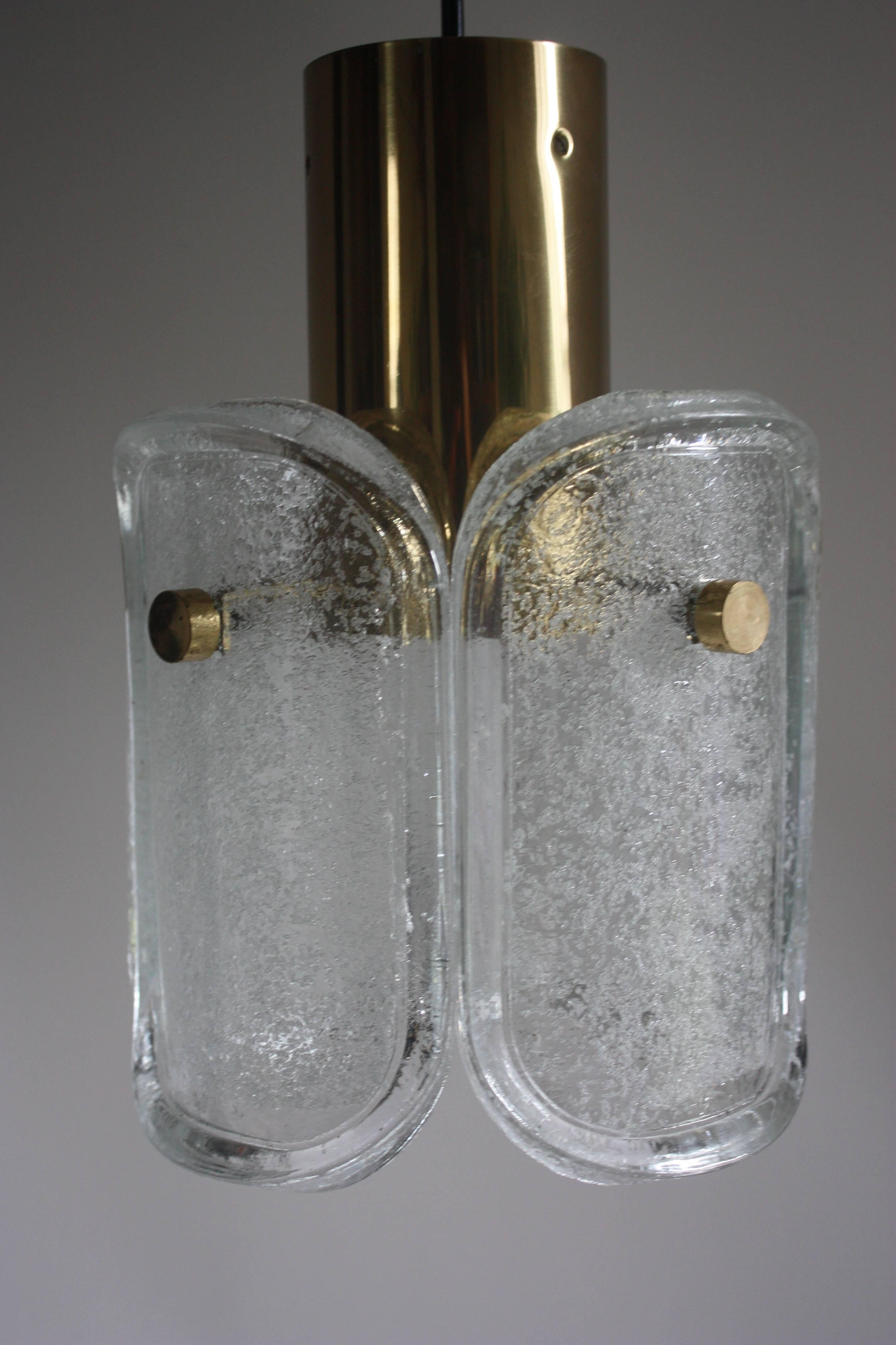 Mid-20th Century  Mid-Century Glass Pendant by Limburg, Germany, 1960s