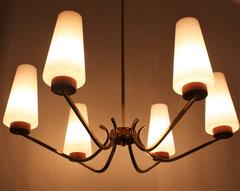 Mid-Century Modernist Sputnik Chandelier, circa 1950s